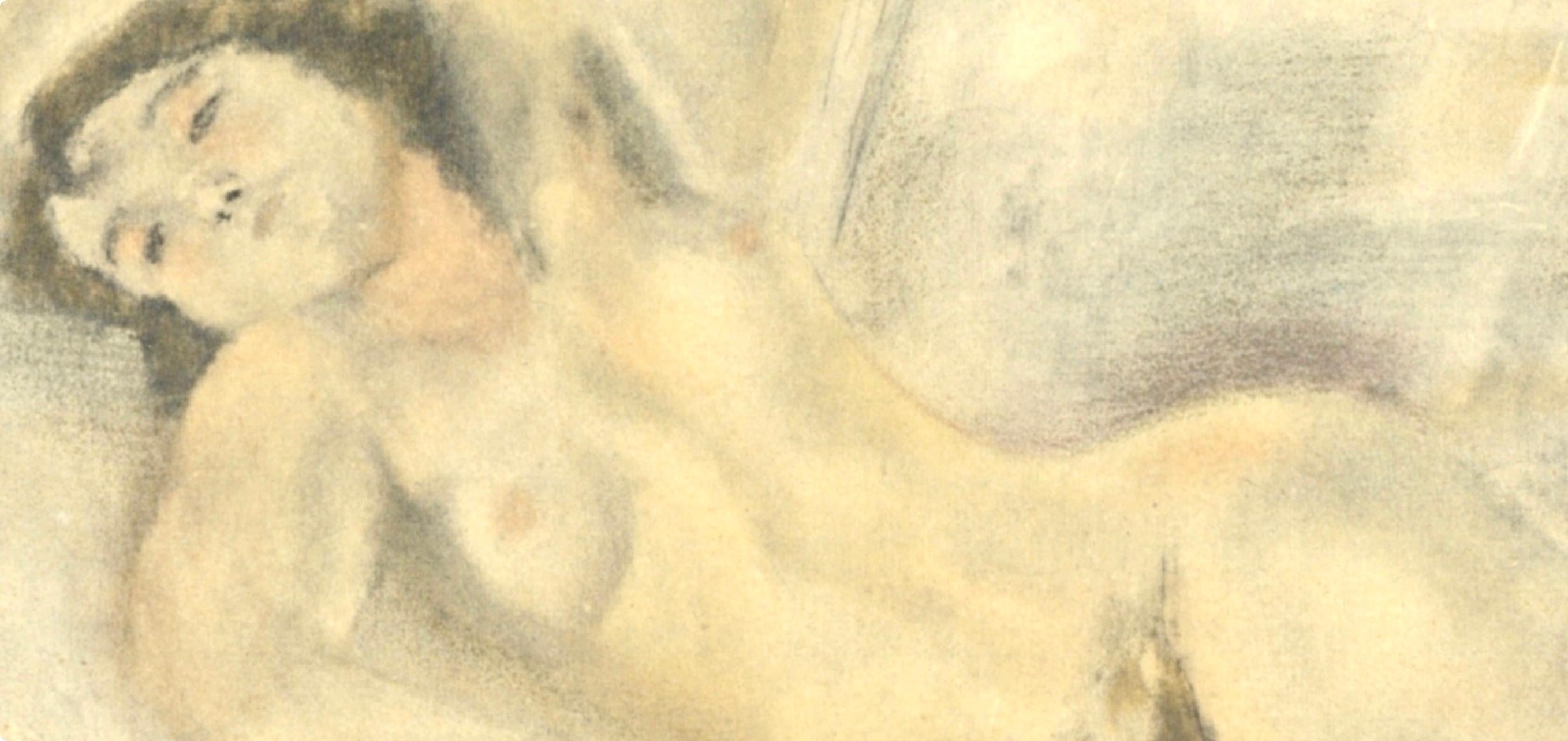 Pascin (tariff free*), Manolita, Pascin (after) (Beige), Landscape Print, von Jules Pascin