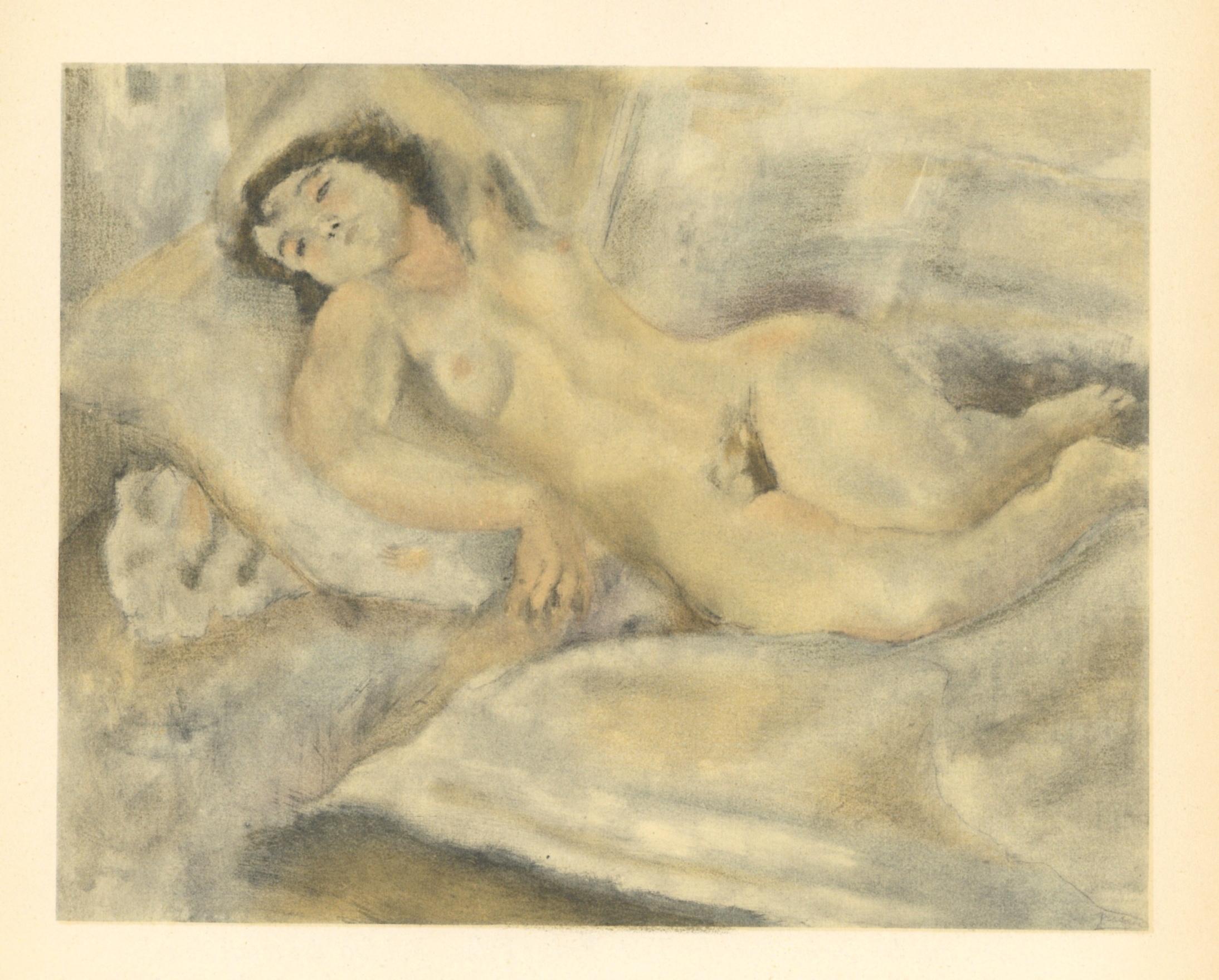Medium: Lithographie auf Grand Vélin Renage Papier
Jahr: 1954
Papierformat: 9,5 x 12,25 Zoll
Beschriftung: Unsigniert und nicht nummeriert, wie ausgegeben
Anmerkungen: Aus dem Album, Pascin, 1954. Herausgegeben von Éditions du livre, Monte-Carlo,