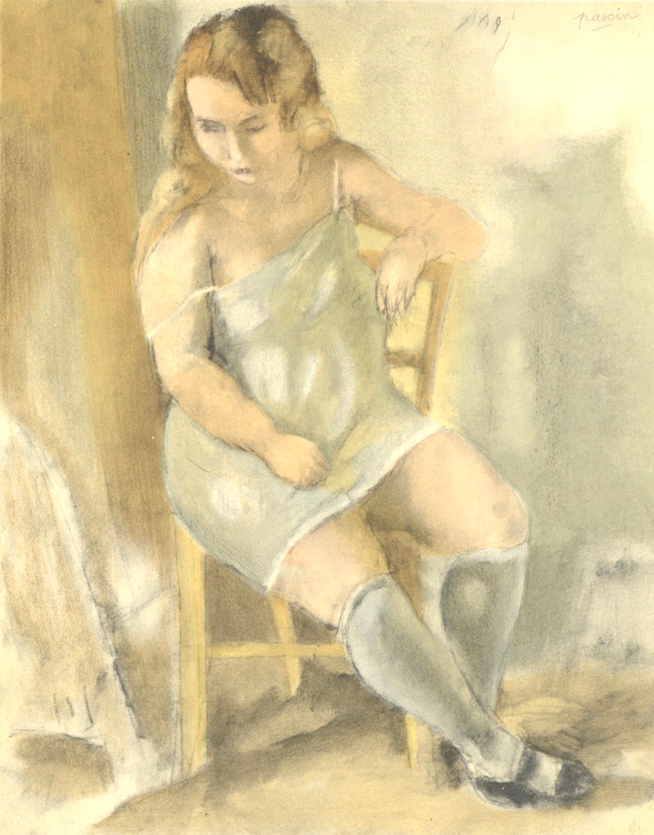 Pascin (tariff free*), Marcelle à la Chemise bleue, Pascin (after)