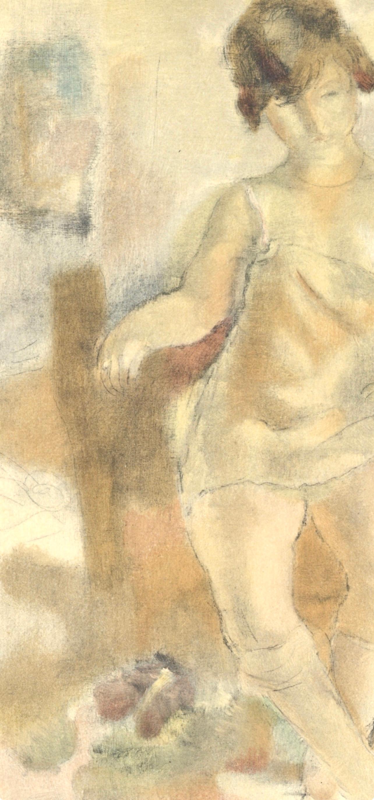 Pascin (tariff free*), Nu à la chemisette rose, Pascin (after) (Moderne), Print, von Jules Pascin