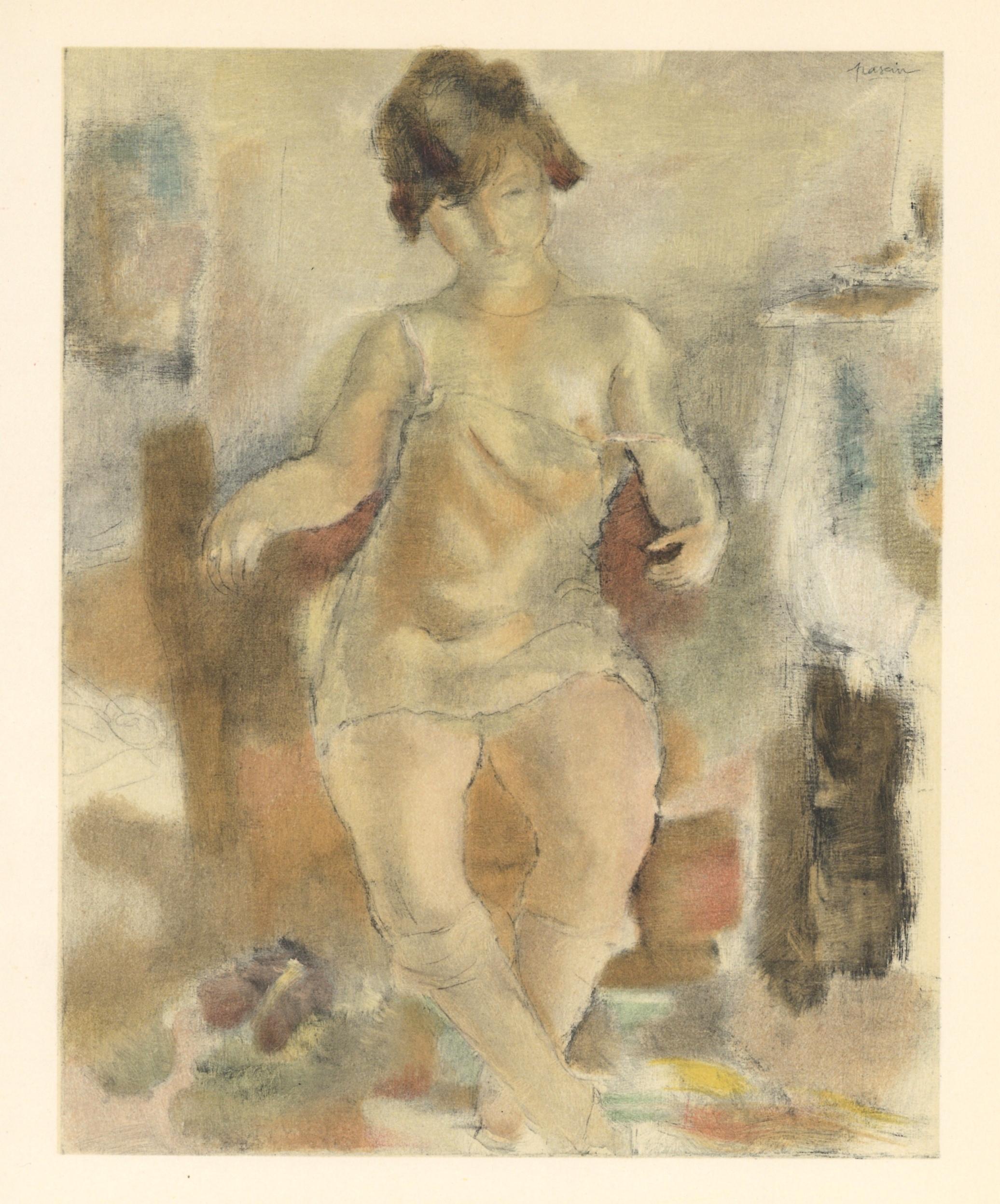 Support : Lithographie sur papier grand vélin Renage
Année : 1954
Taille du papier : 12.25 x 9.5 pouces
Inscription : Signée dans la plaque et non numérotée, telle qu'émise.
Notes : Extrait de l'album Pascin, 1954. Publié par les Éditions du livre,