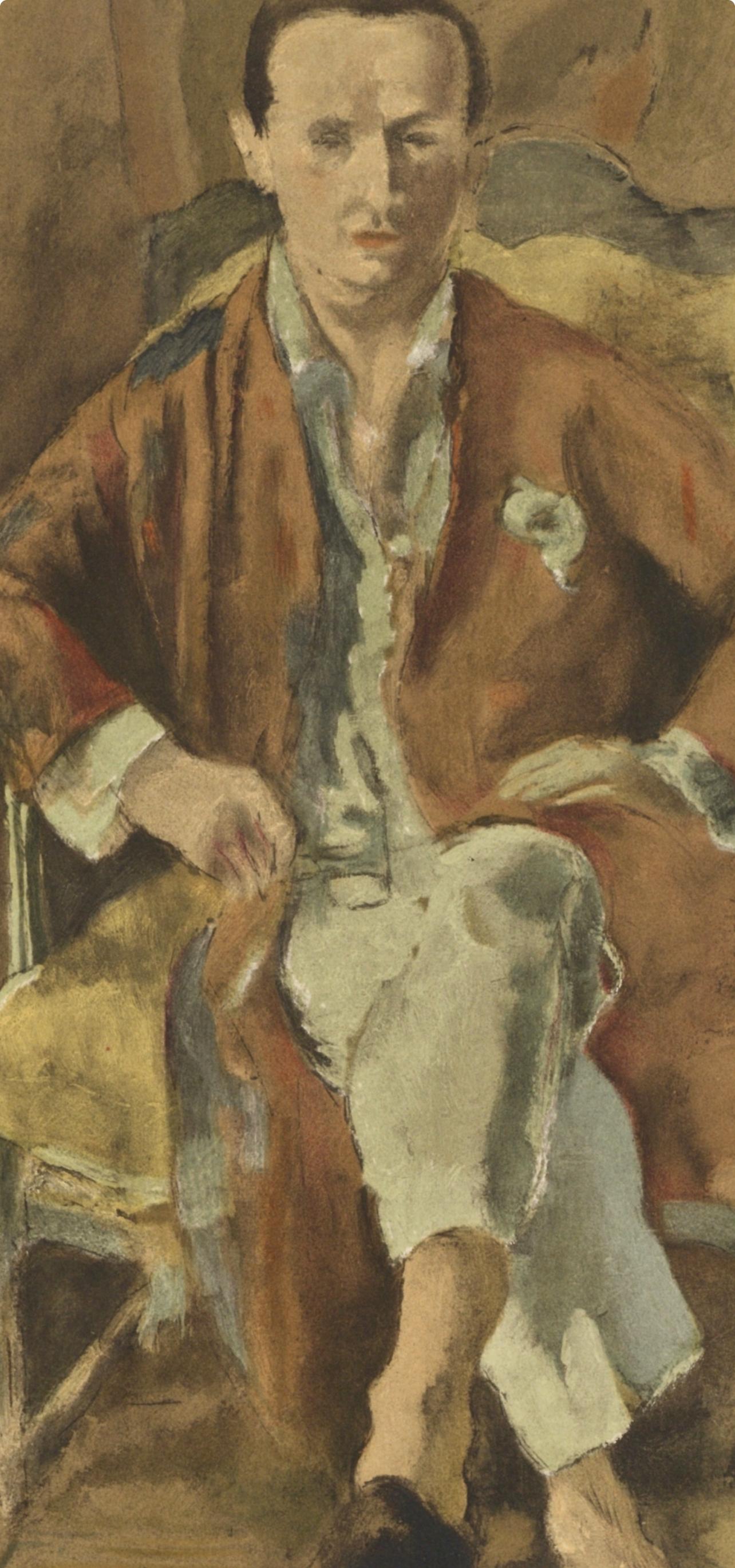 Pascin, Portrait de Daragnès, Pascin (d'après) - Print de Jules Pascin