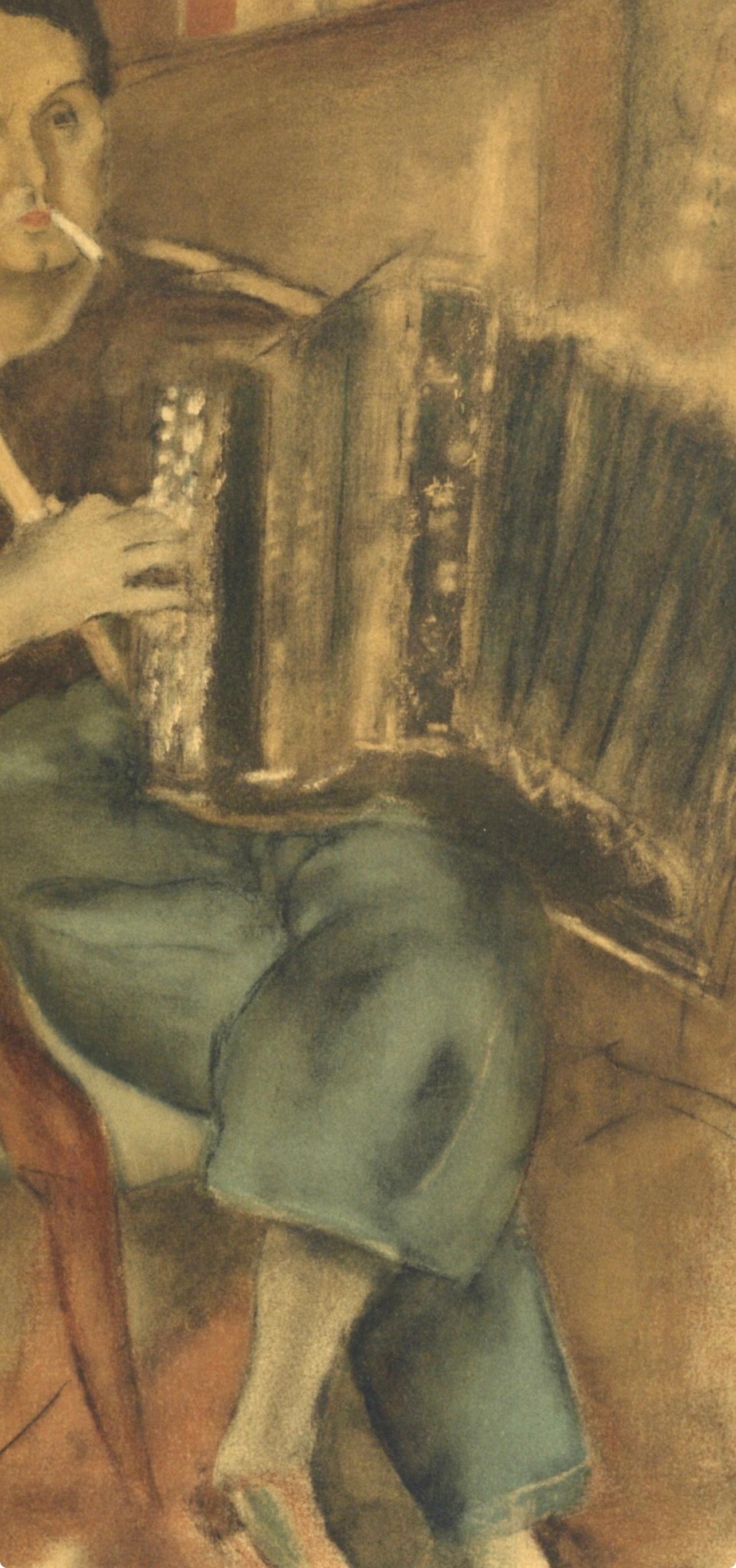 Pascin, Porträt von Pierre Mac Orlan, Pascin (nach) (Moderne), Print, von Jules Pascin