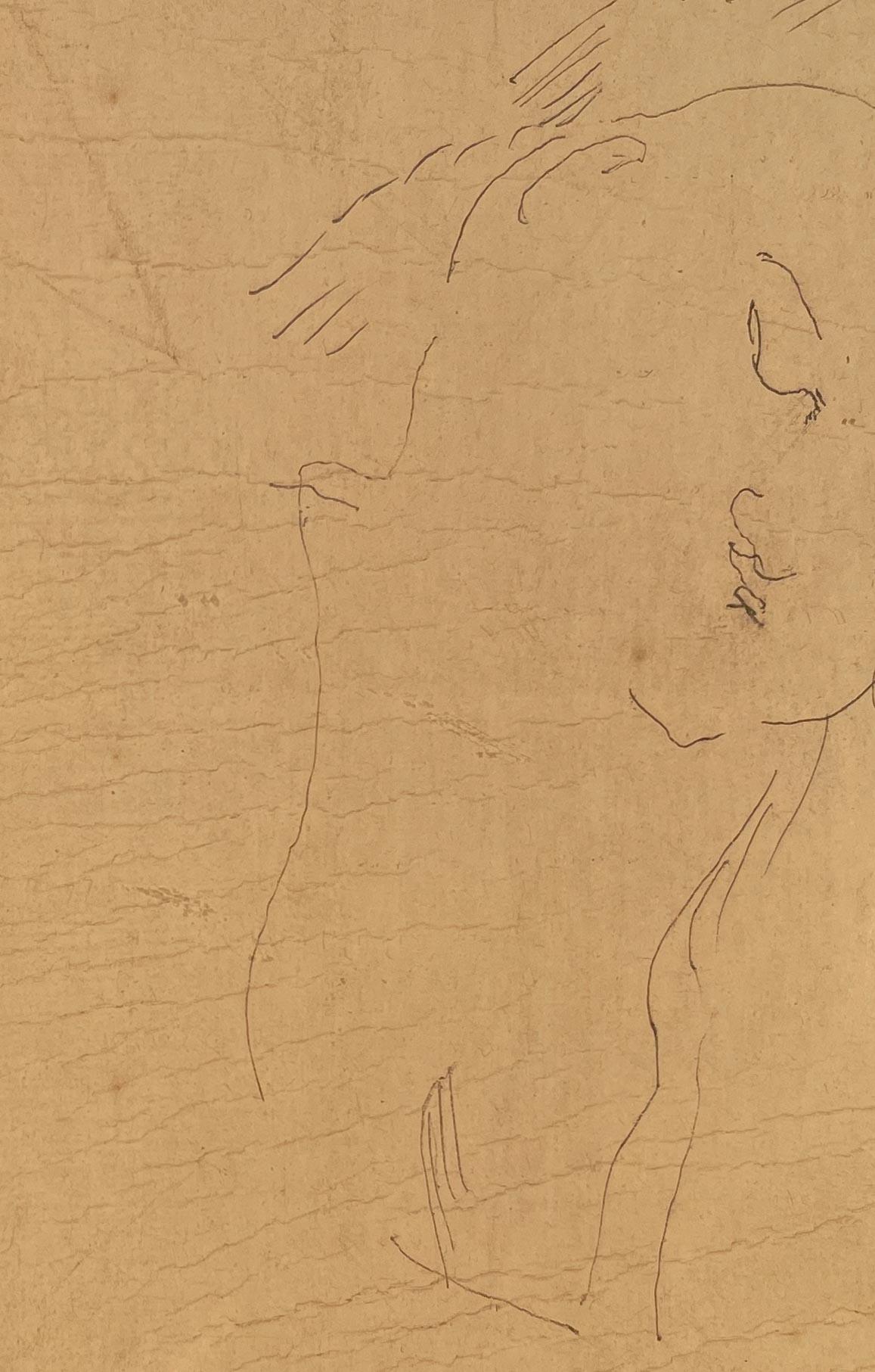 Schlafende Figur von Jules Pascin (1885-1930)
Radierung auf Papier
5 ½ x 4 Zoll ungerahmt (13,97 x 10,16 cm) 
13 ¼ x 12 Zoll gerahmt (33,655 x 30,48 cm)

Beschreibung:
Jules Pascin war ein bulgarischer Maler, der im Gegensatz zu seiner