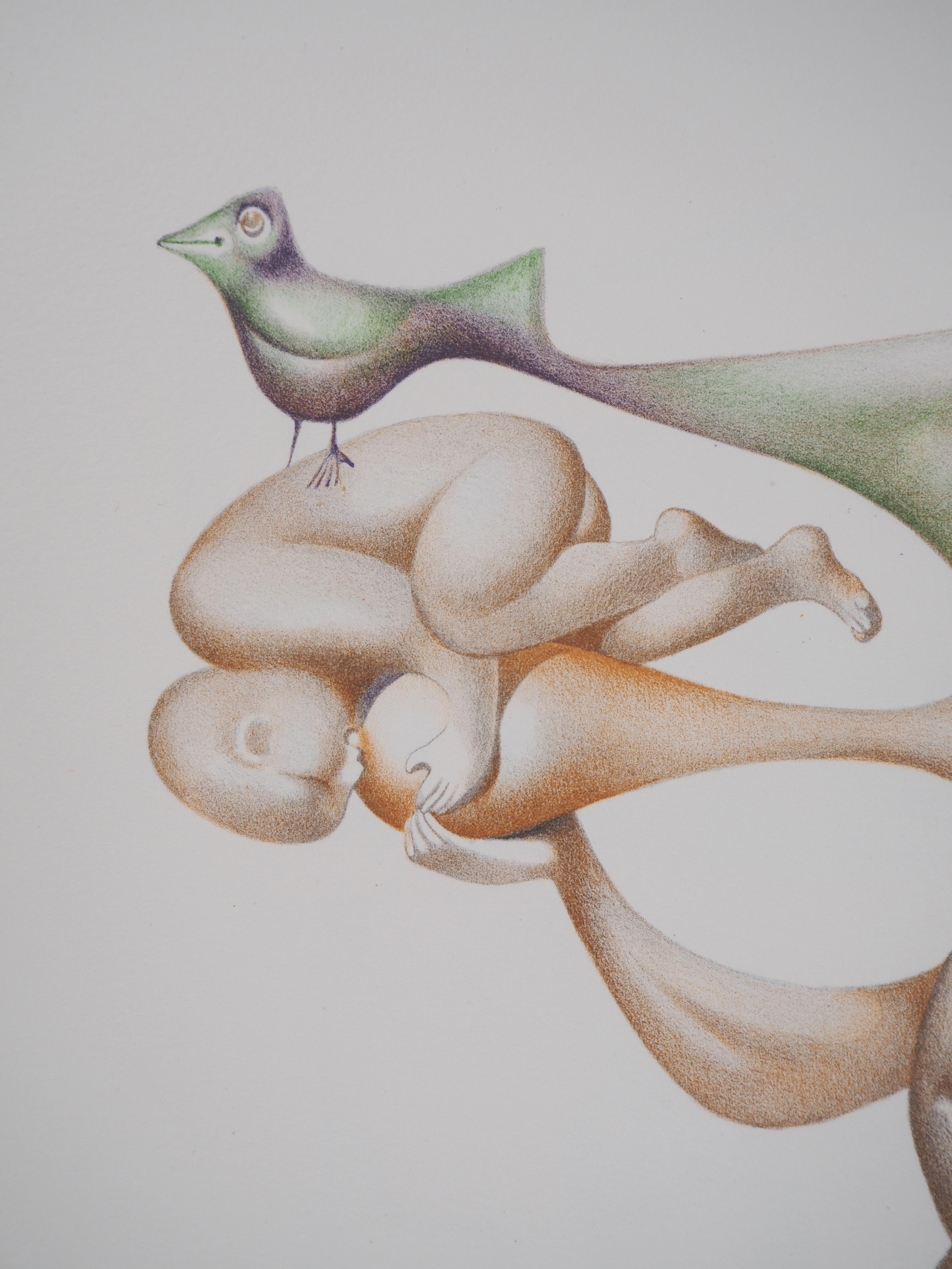 Jules Perahim (1914-2008)
Egypt : Maternity, 1974

Original lithograph
Signed in pencil by the artist
Numbered / 199
On Arches vellum 56 x 38 cm (c. 22 x 15 inches)

INFORMATION : From portfolio 
