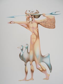 Javelin Man - Lithographie originale, signée