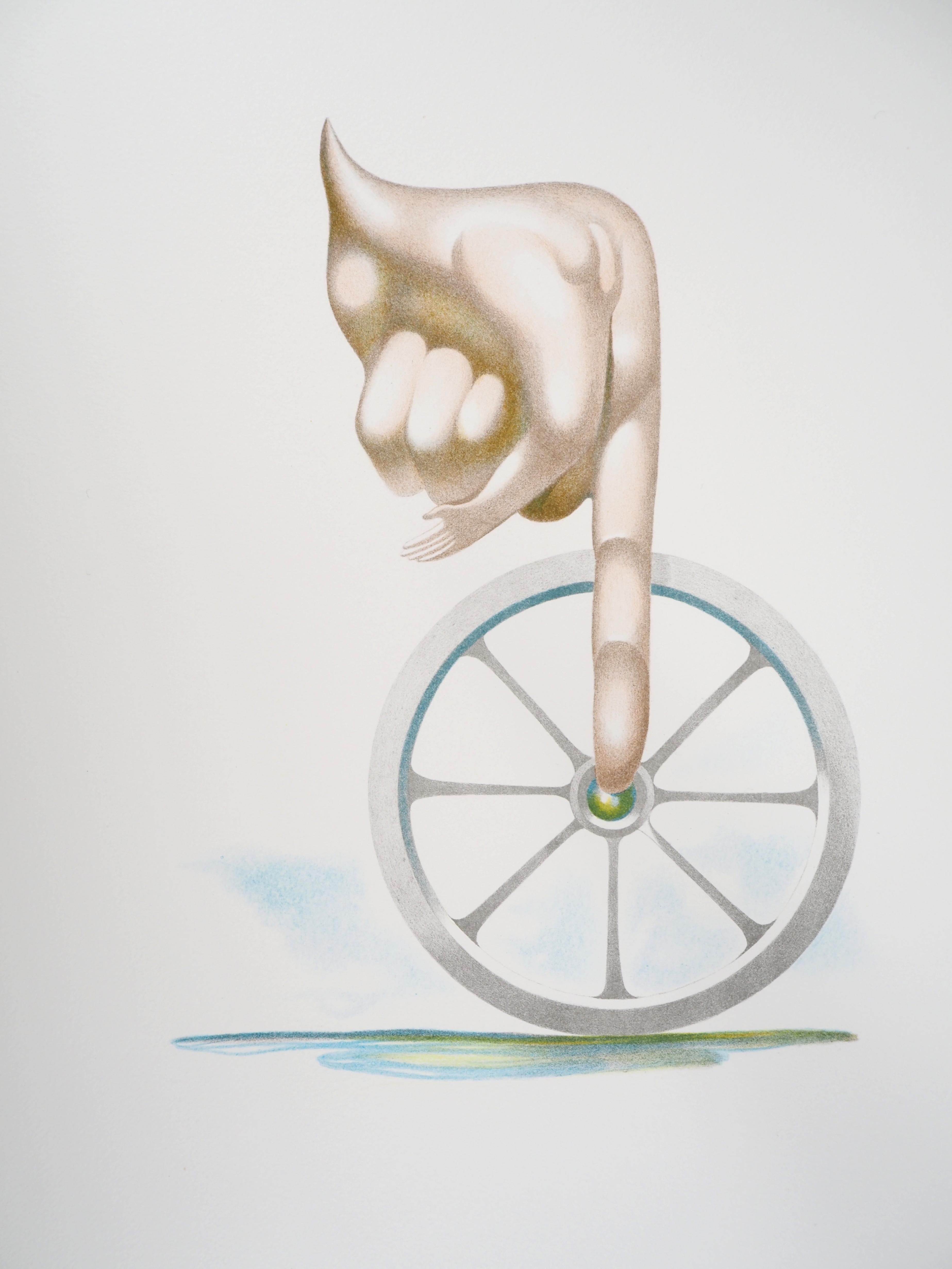 Surrealist Mecanism (Cycle) - Original lithograph, Signed - Print by Jules PERAHIM