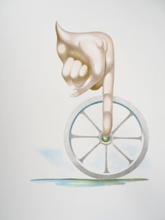 Surrealist Mecanism (Cycle) - Original lithograph, Signed