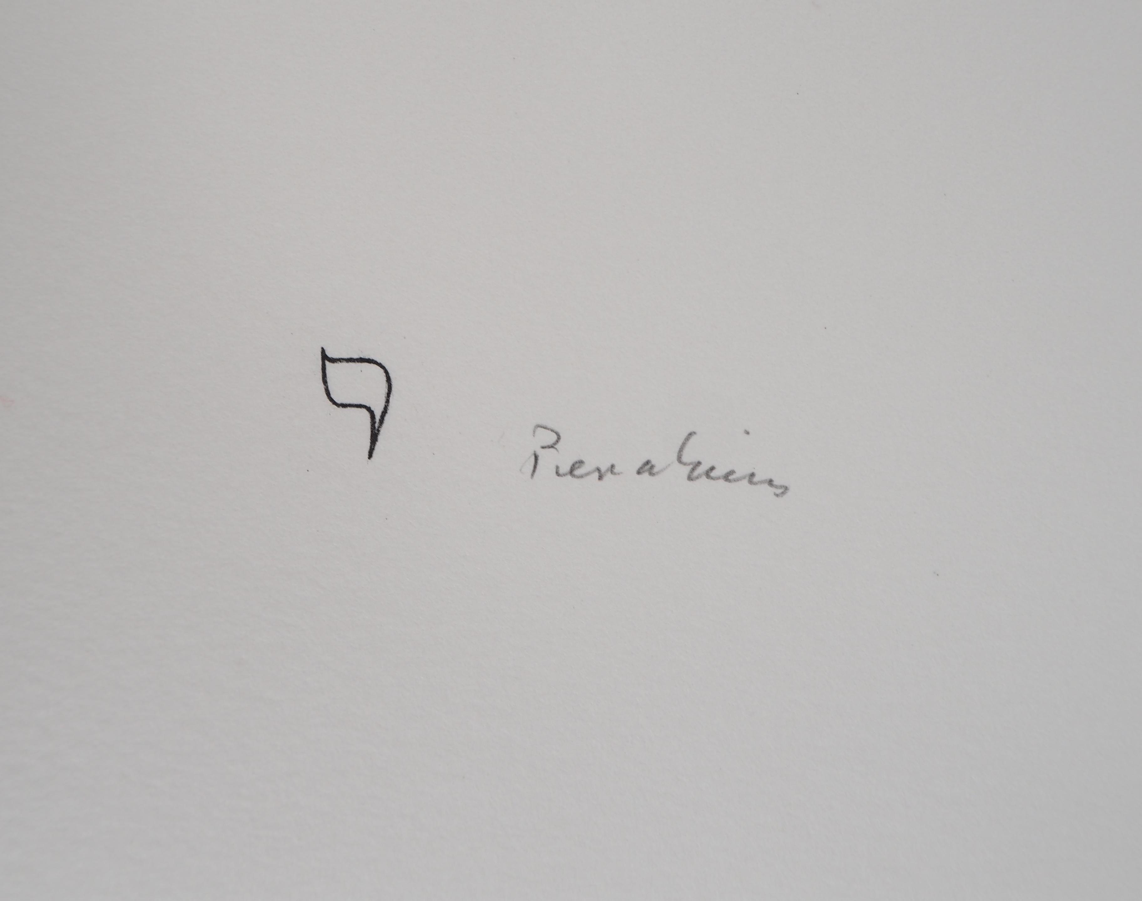 Surrealist Mecanism (Cycle) - Original lithograph, Signed For Sale 1