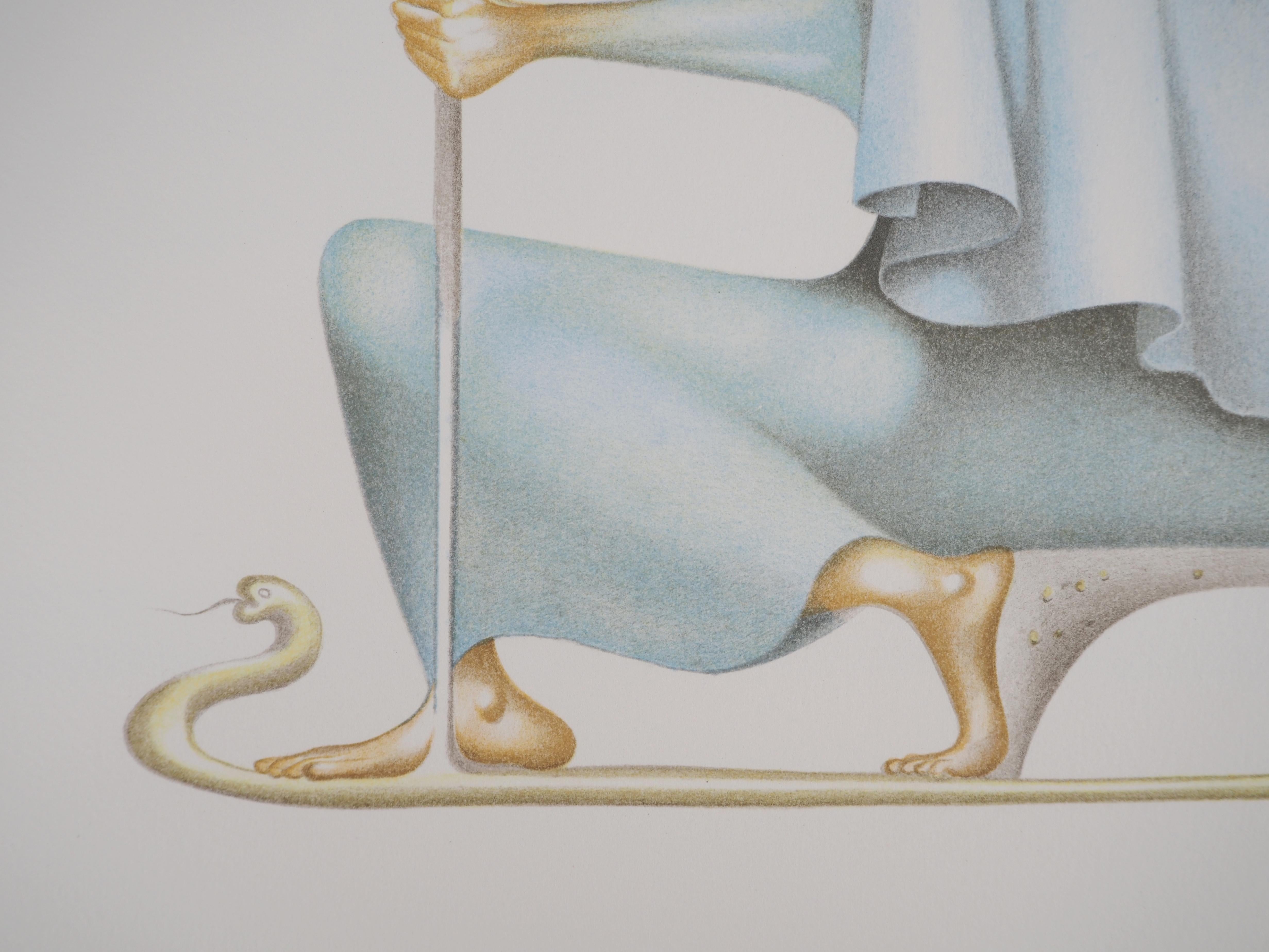 Jules Perahim (1914-2008)
La lumière de la sagesse, 1974

Lithographie originale
Signé au crayon par l'artiste.
Numéroté / 199
Sur vellum d'Arches 56 x 38 cm (c. 22 x 15 inches)

INFORMATION : Extrait du portfolio 