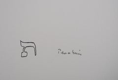 Woman and Sun - Original lithograph, Signed