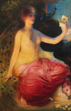 The woman with the peacock