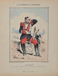 Cuirassier – Originallithographie von Jules Renard – Cuirassier – 19. Jahrhundert