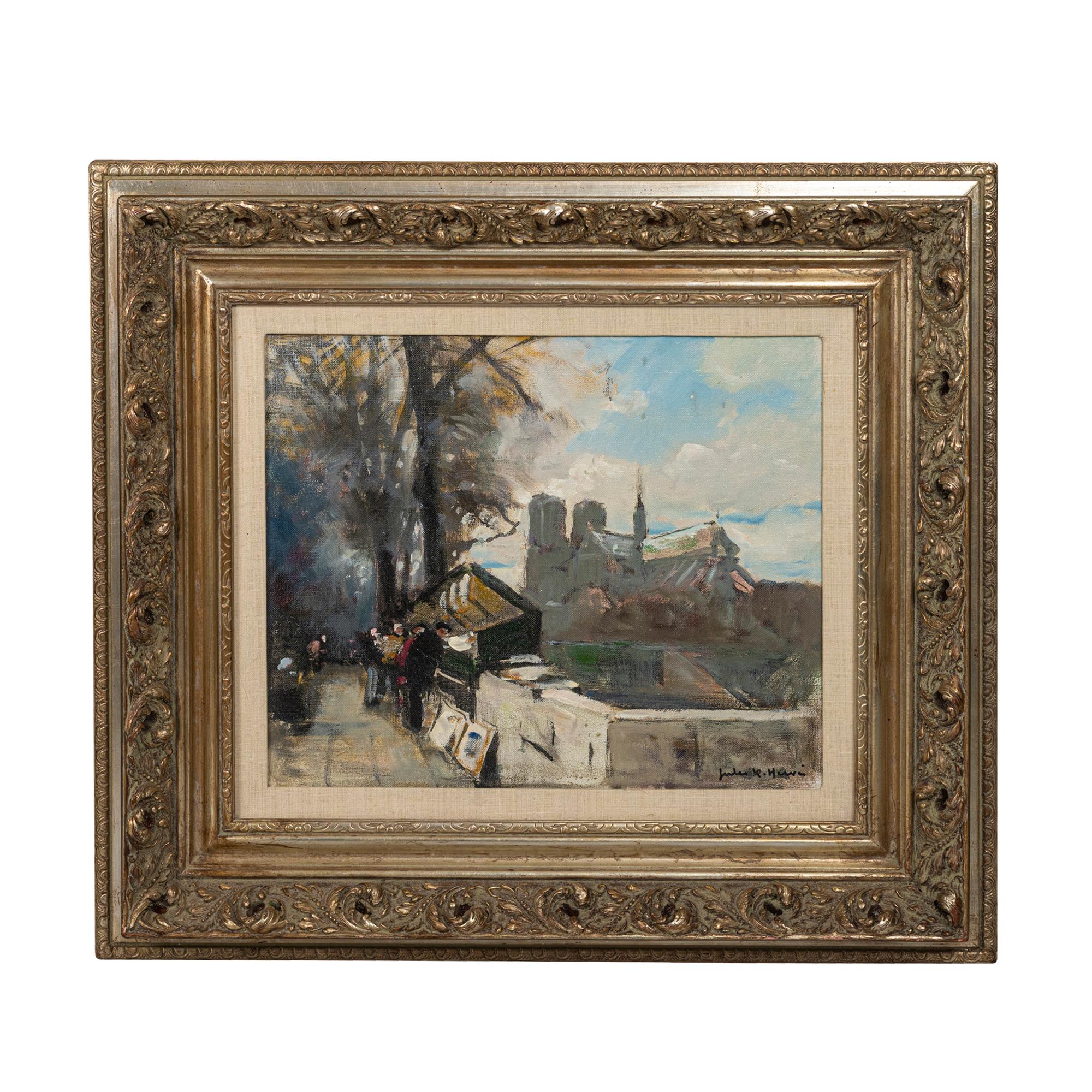 Jules René Hervé (1887-1981),
French
Bookstalls
signed
Jules R. Hervé (lower right)
Signed verso Jules R. Herve
Oil on canvas
Provenance: W.F. Burger Co,
Measures: 18 1/2 by 12 1/2 in.
47 by 31.7 cm
size with frame
25 by 22 in.
   
