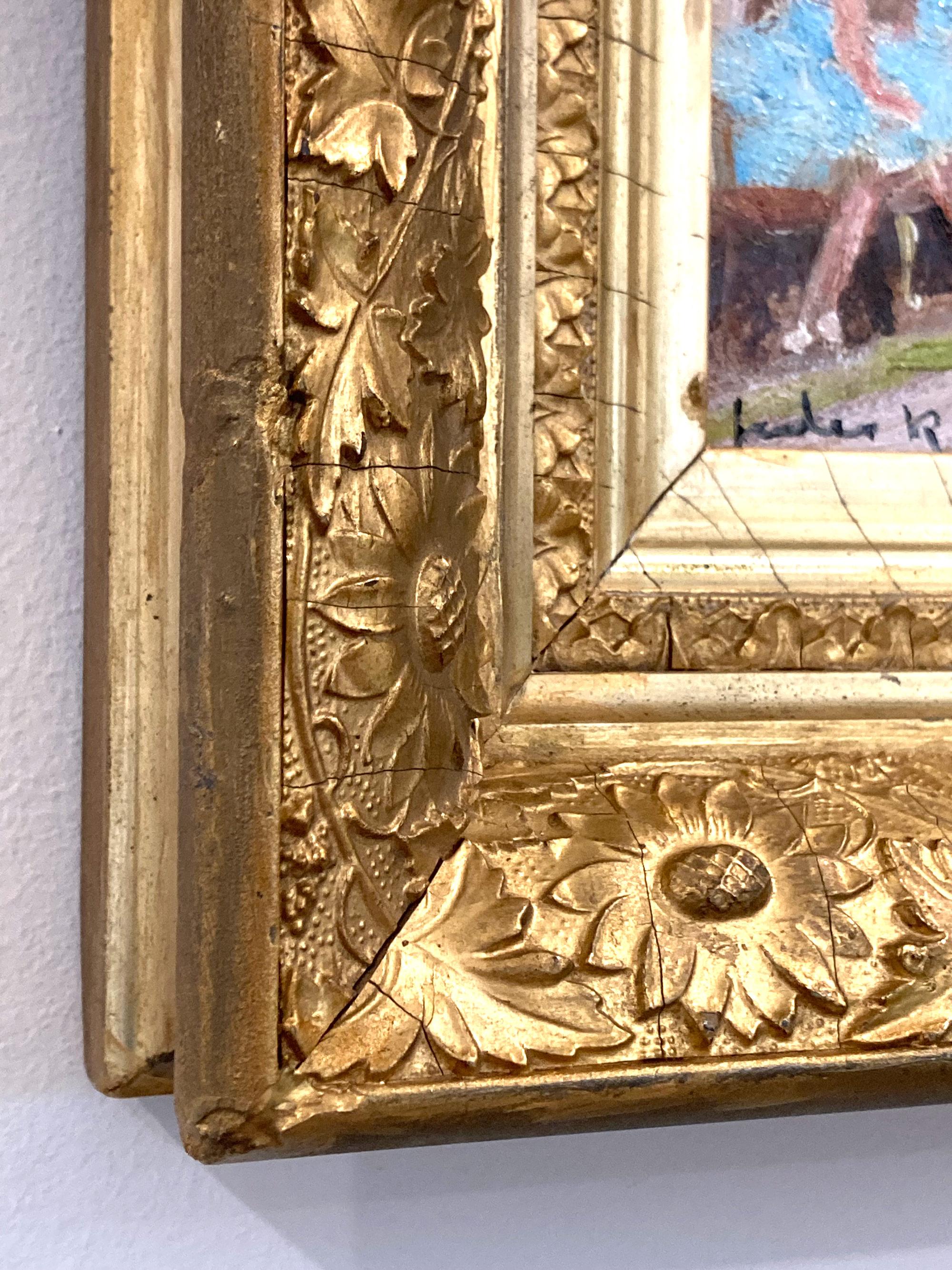 « Ballerines in Paris », peinture à l'huile impressionniste colorée d'une scène d'intérieur encadrée en vente 5