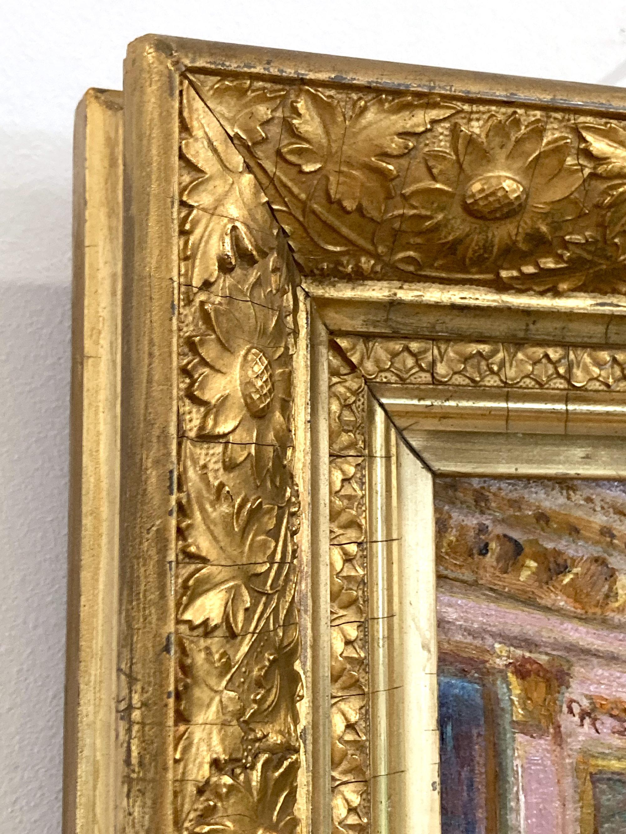 « Ballerines in Paris », peinture à l'huile impressionniste colorée d'une scène d'intérieur encadrée en vente 6