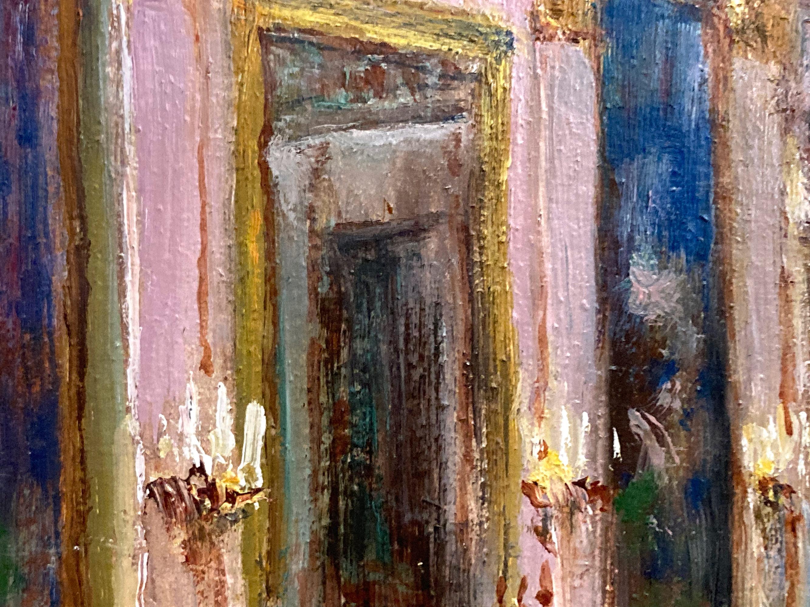 « Ballerines in Paris », peinture à l'huile impressionniste colorée d'une scène d'intérieur encadrée en vente 2