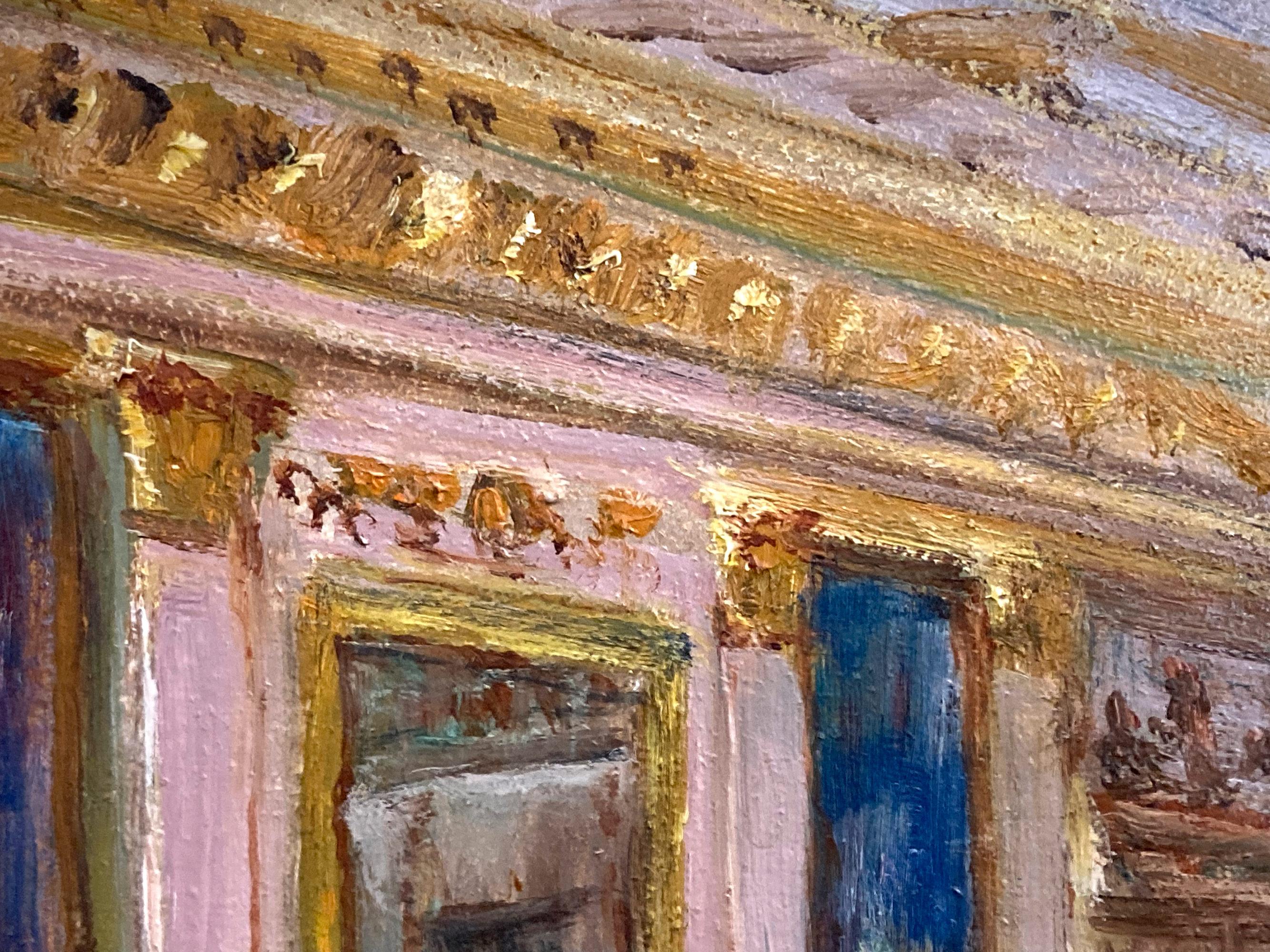 « Ballerines in Paris », peinture à l'huile impressionniste colorée d'une scène d'intérieur encadrée en vente 3