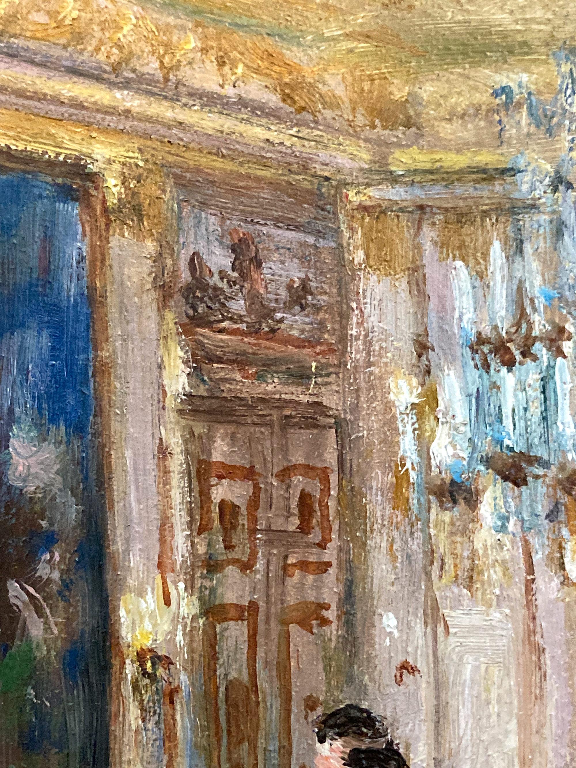 « Ballerines in Paris », peinture à l'huile impressionniste colorée d'une scène d'intérieur encadrée en vente 4