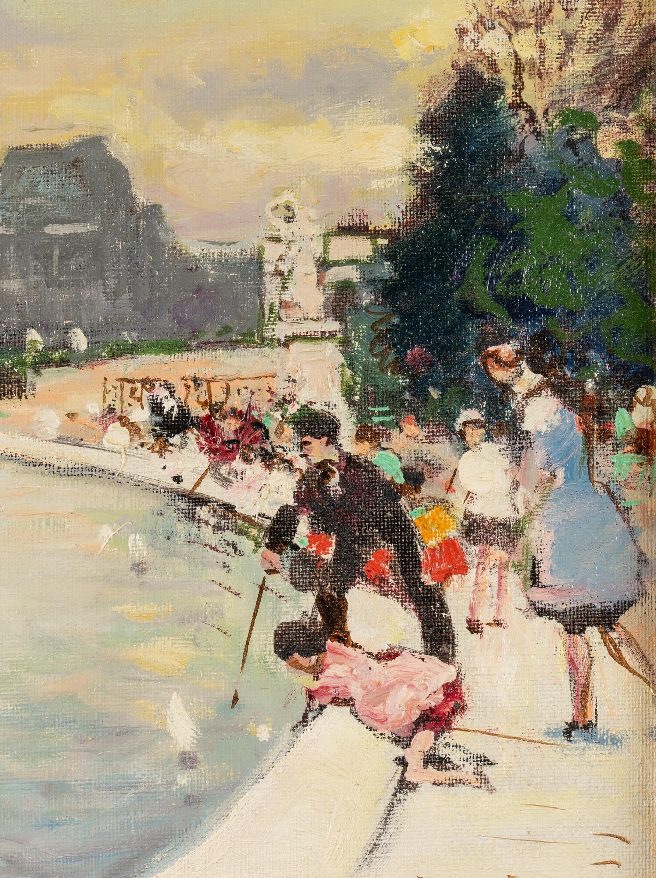 Jules Herve
Francese, 1887-1981
Gara di barche

Olio su tela
8 ½ per 10 ½ in, con cornice 15 ½ per 17 ¼ in
Firmato in basso a sinistra

J.R. Herve, un impressionista del nostro tempo, è proprio il tipo di artista che ha lavorato molto da solo,