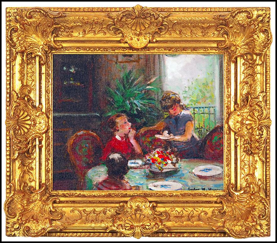 Jules René Hervé Portrait Painting - Jules Herve Original Oil Painting On Canvas Paris Children Signed French Artwork