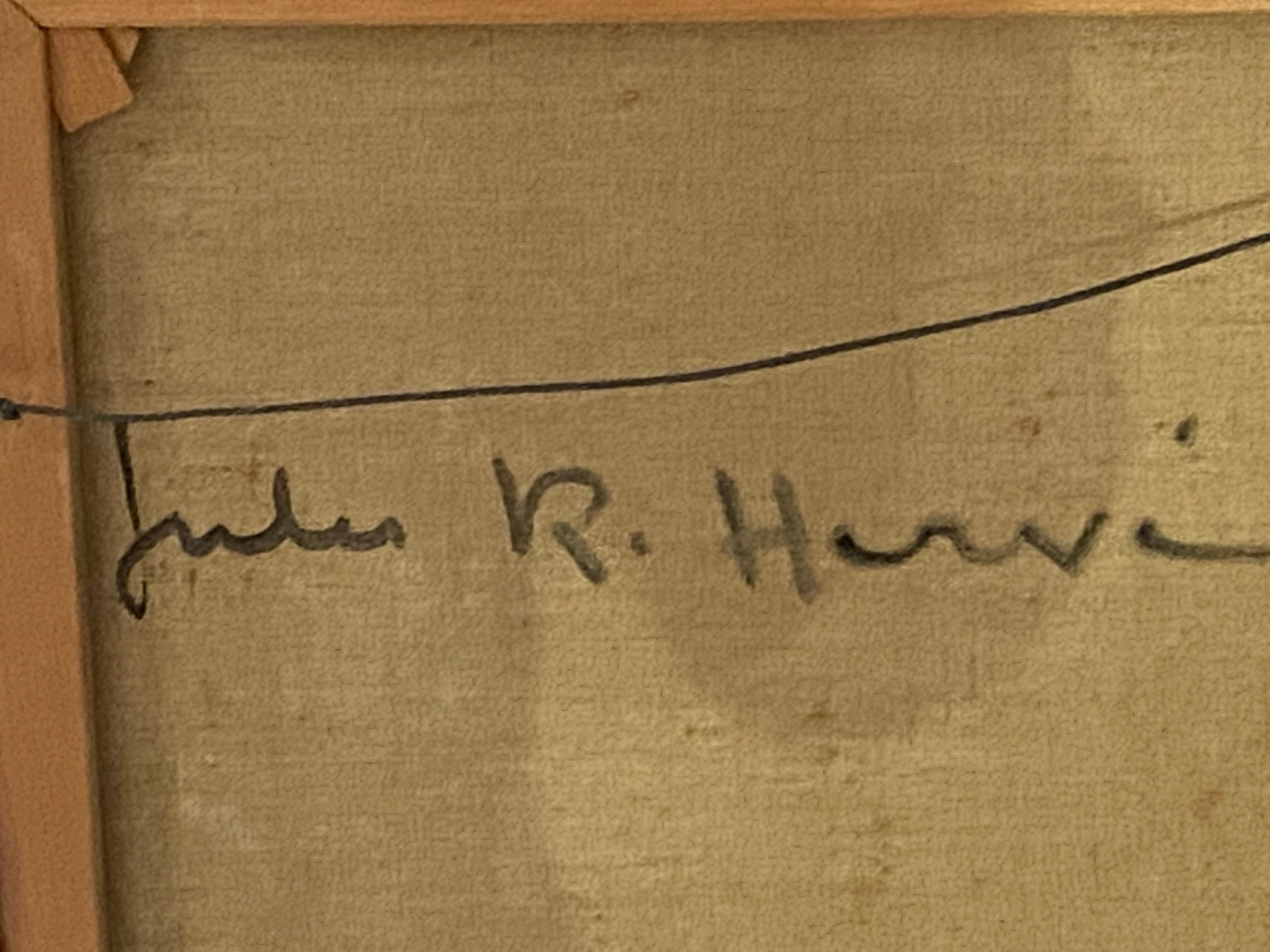 Jules Rene Herve - Vue française 1887-1981 représentant le  Tuileries - Marron Landscape Painting par Jules René Hervé
