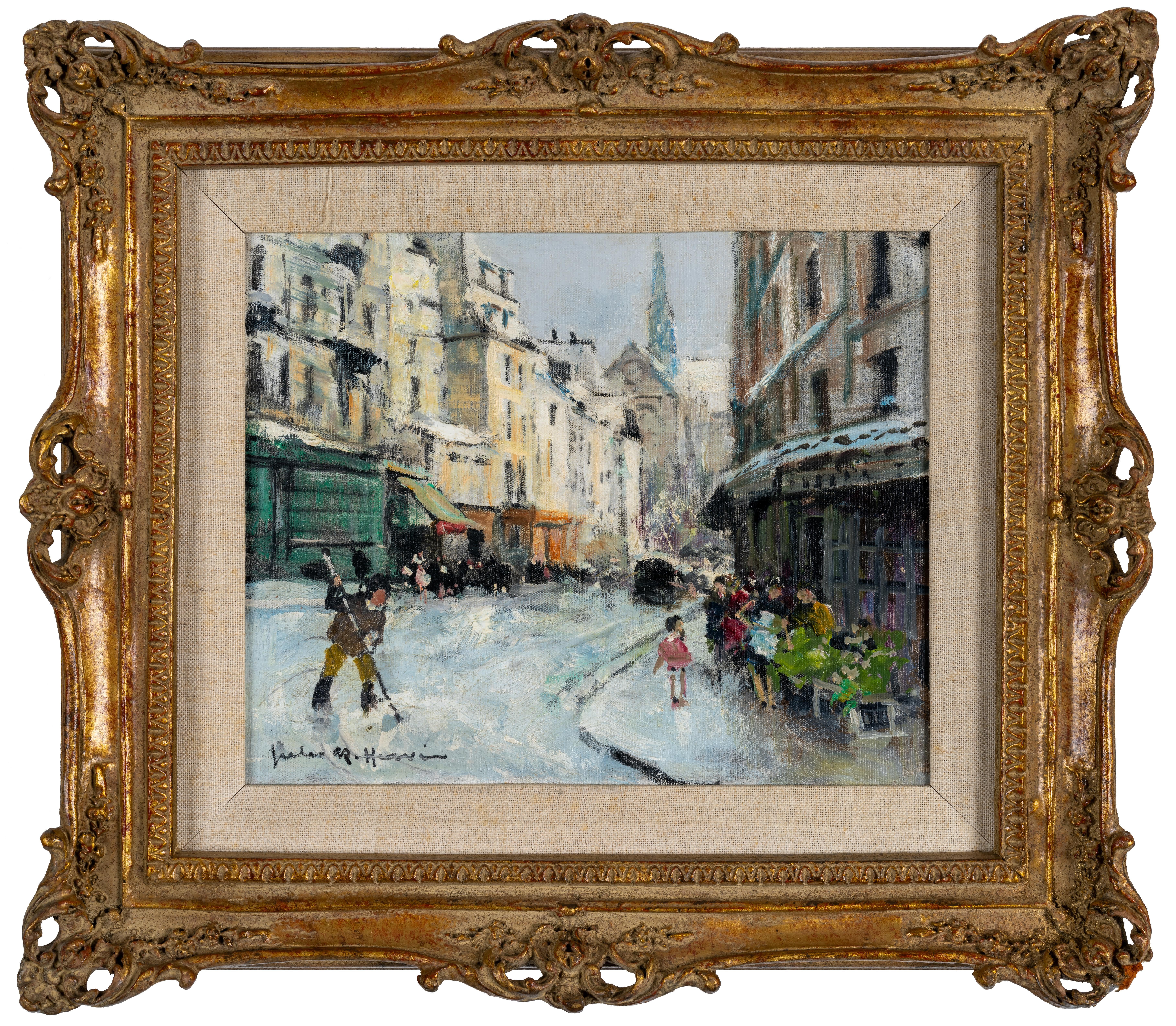 Giorno di neve - Painting di Jules René Hervé