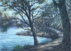 Chemin de fer le long de l'eau