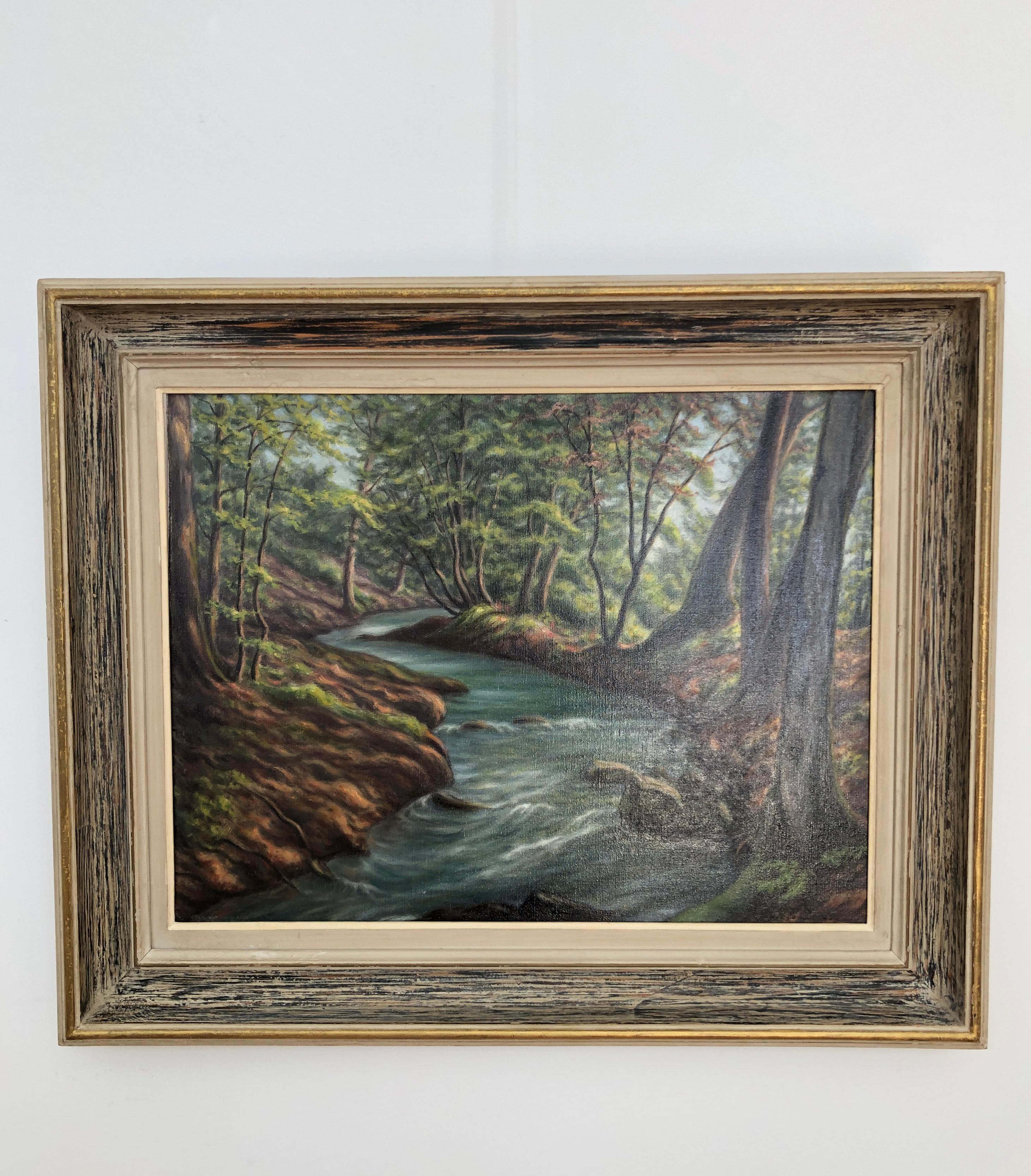 Die Drize in Troinex, Genf – Painting von Jules Robert Chatelain