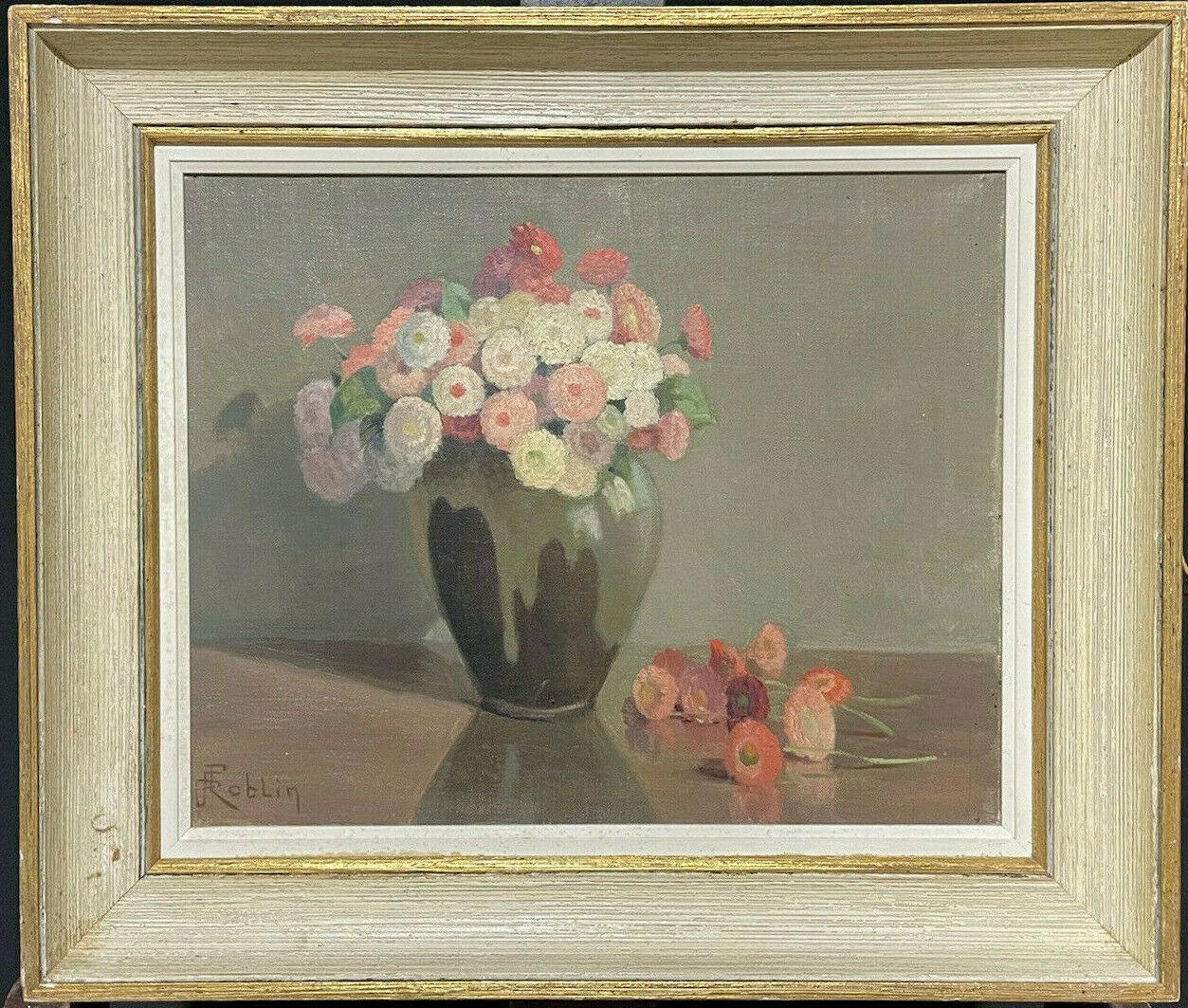 Jules ROBLIN (18881974) 1950's FRENCH FLOWER OIL PAINTING PASTEL
