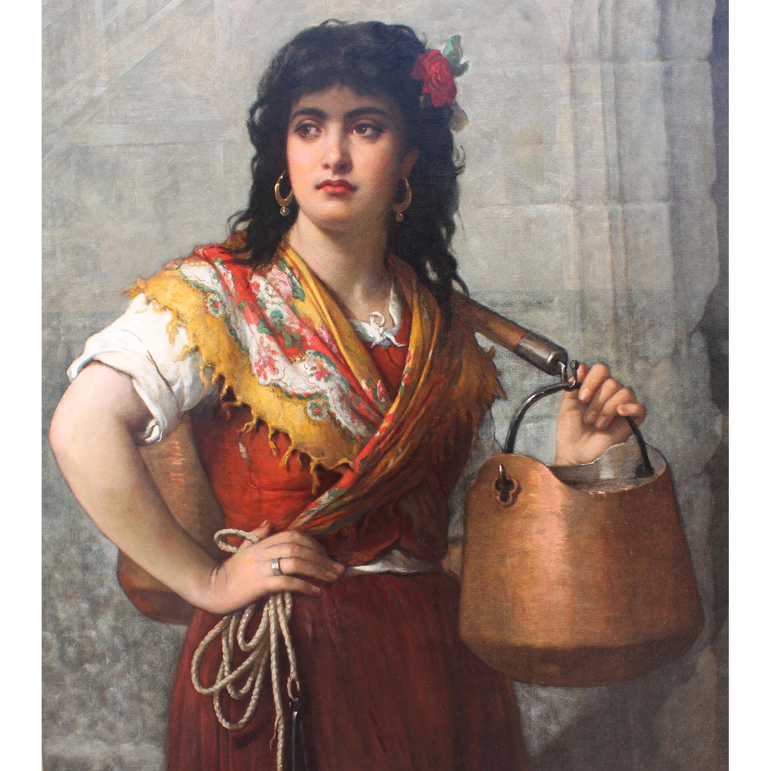 Country Jules Salles-Wagner, francese, 19° secolo Olio su tela 