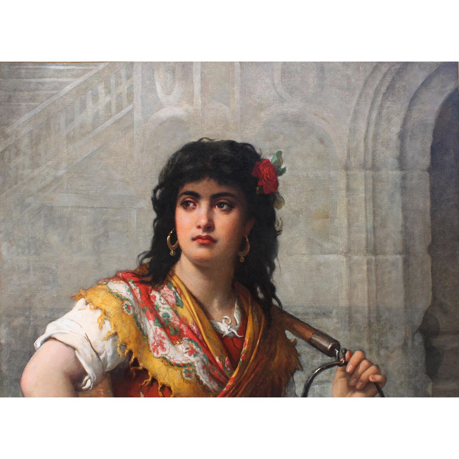 Intagliato Jules Salles-Wagner, francese, 19° secolo Olio su tela 