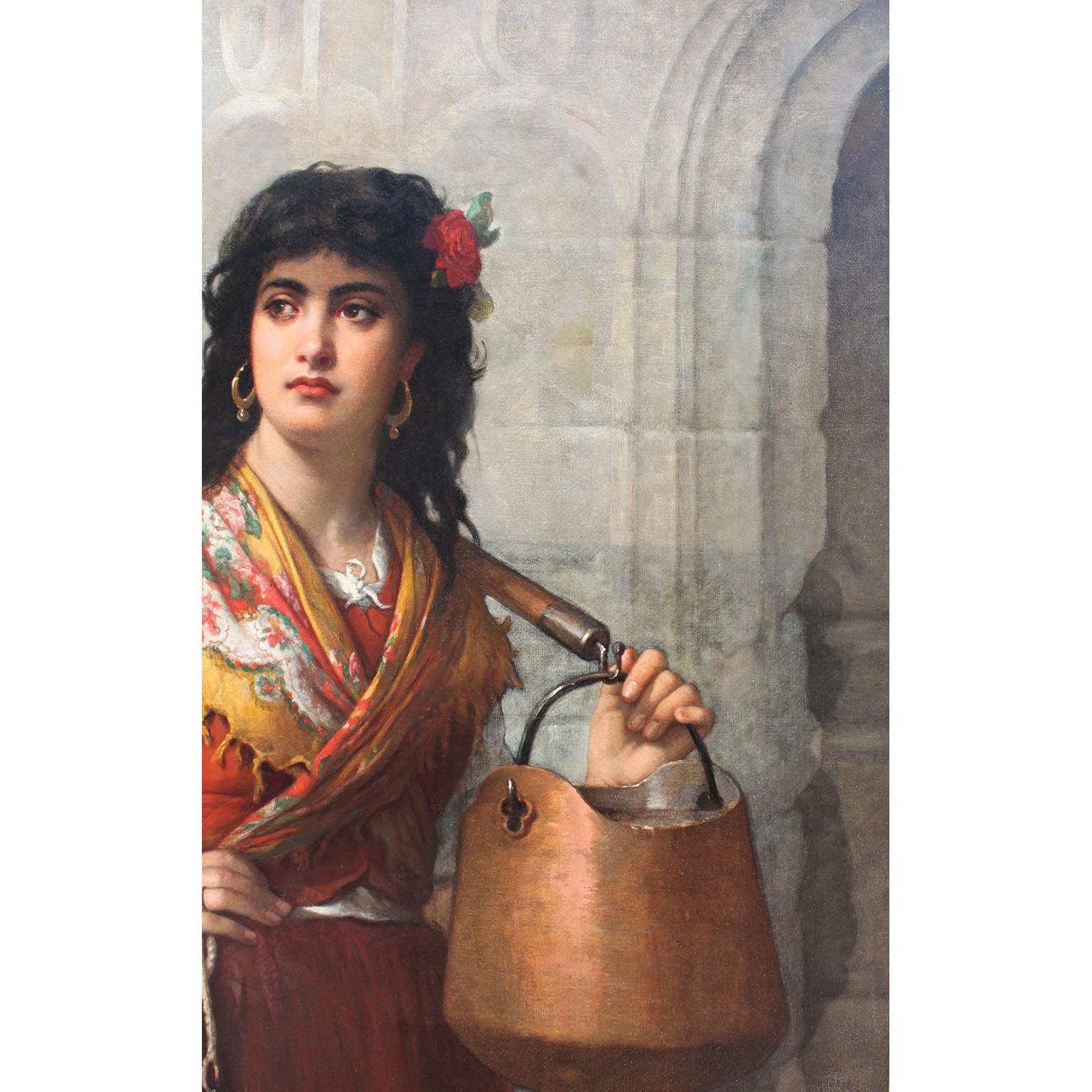 XIX secolo Jules Salles-Wagner, francese, 19° secolo Olio su tela 