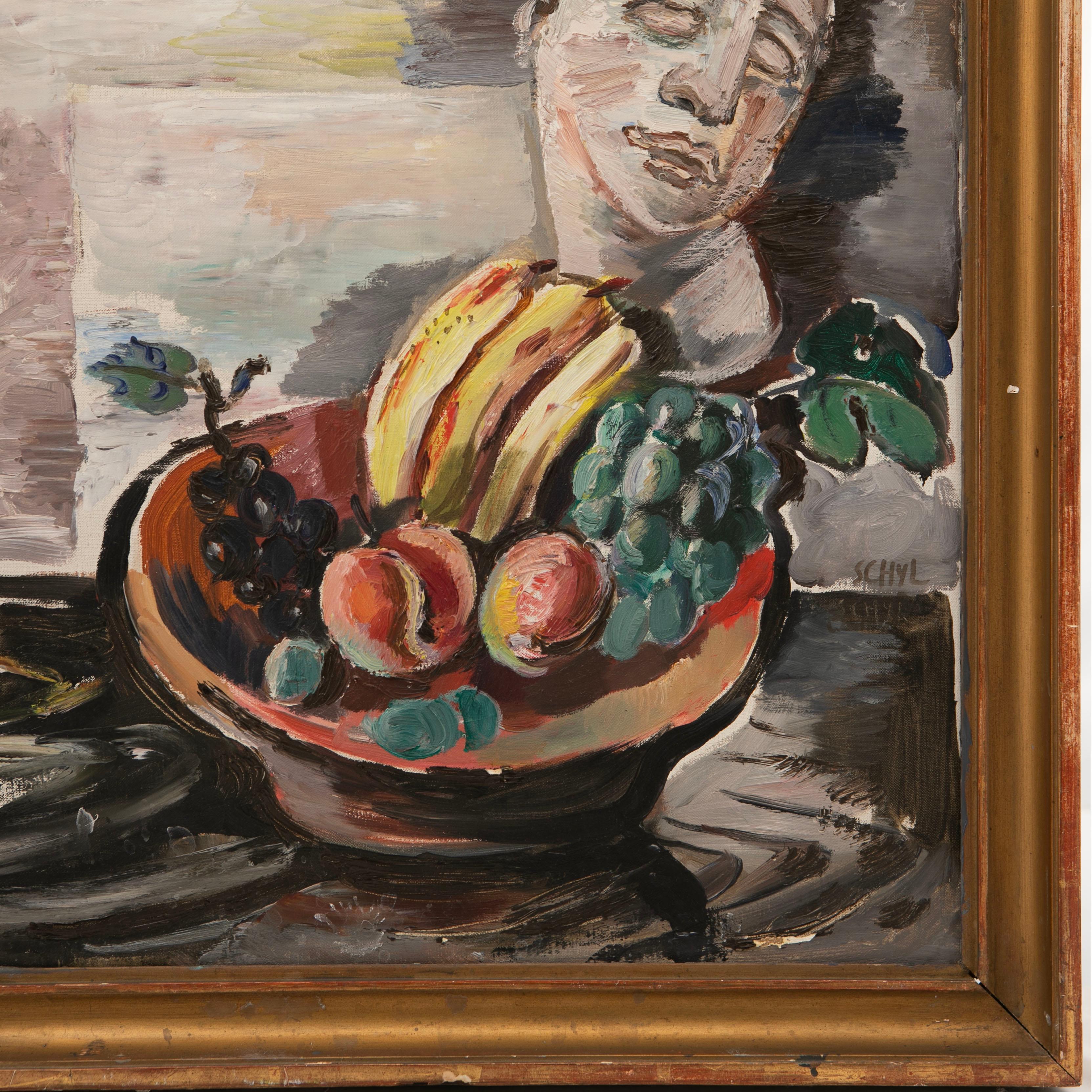Painted Jules Schyl, Still Life Painting For Sale