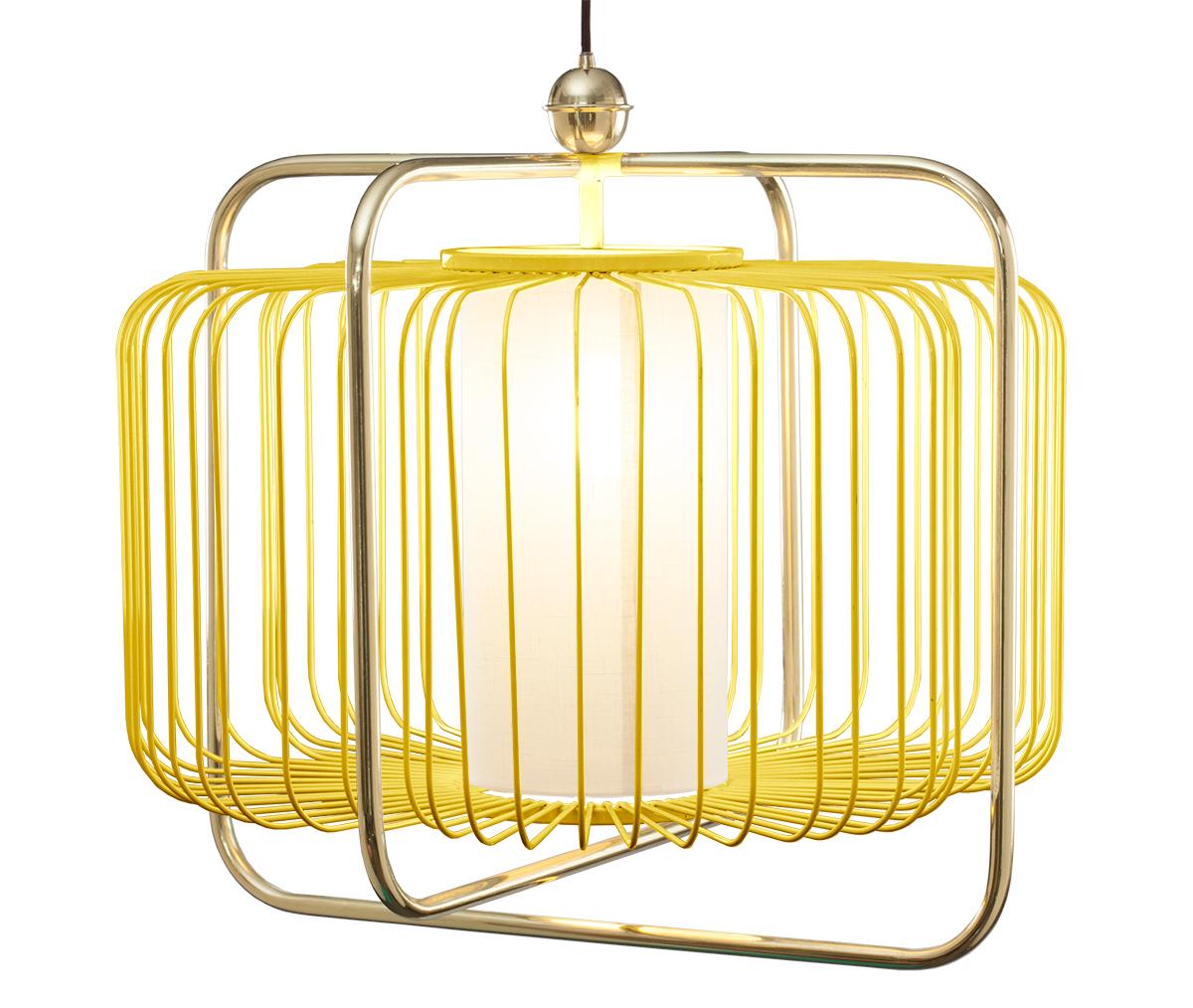 Contemporary Art Deco inspired Jules I Pendant Lamp in Brass and Black For Sale 7