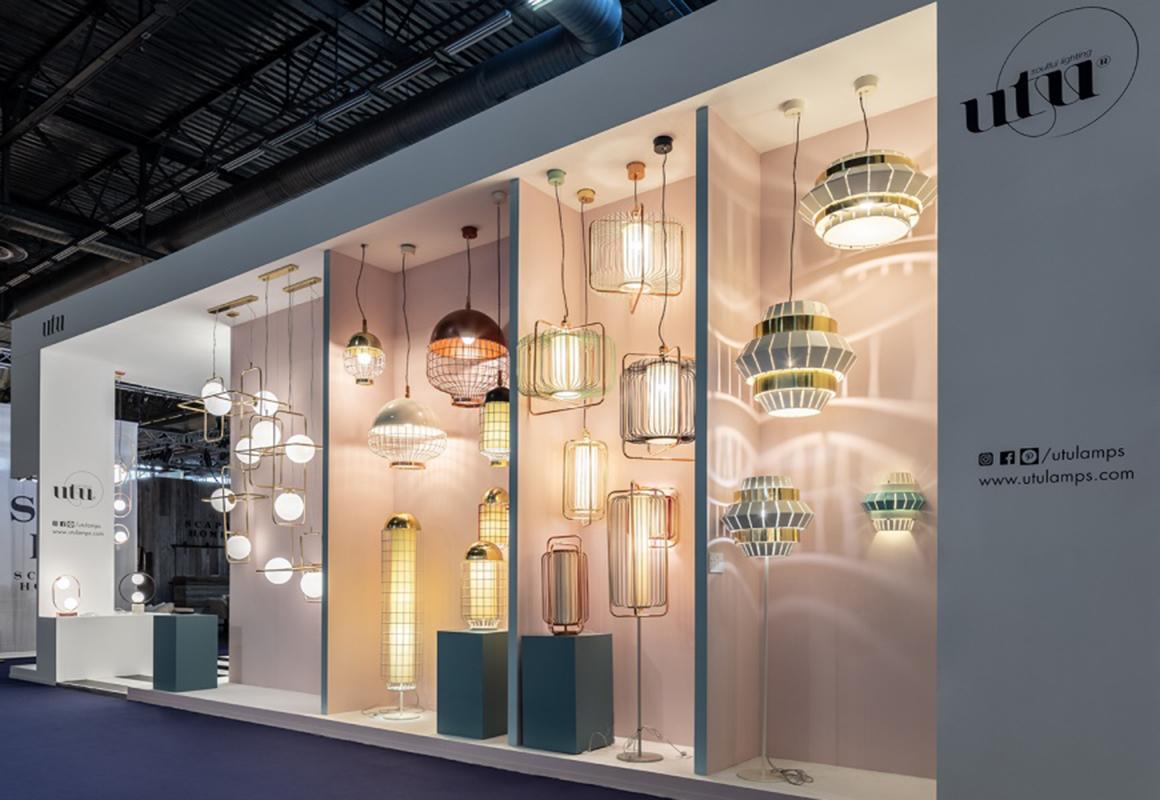 Lampe suspendue contemporaine Jules d'inspiration Art Déco en laiton et noir en vente 6