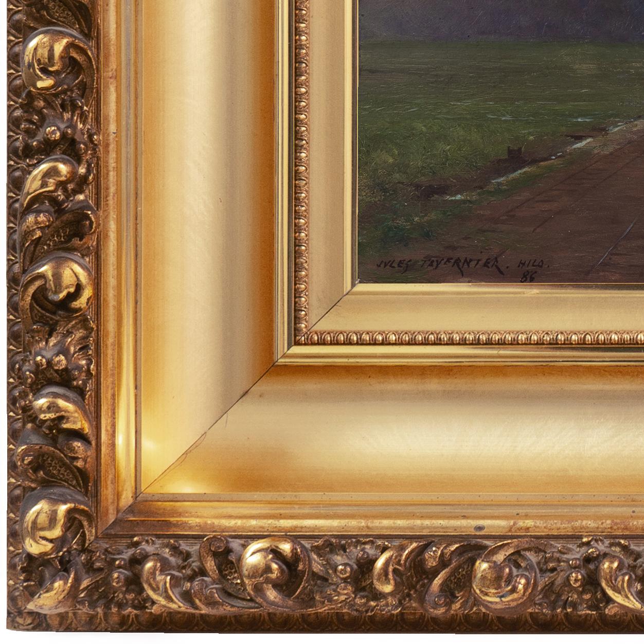 'Steam Engine, Hilo, Big Island of Hawaii', Paris Salon, De Young, Oakland, SFAA - Impressionist Painting by Jules Tavernier