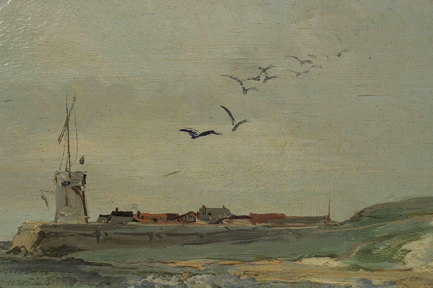 Jules Véron-Faré, Oil on Canvas Scene of Navy Circa 1880-1890 In Good Condition For Sale In Saint Ouen, FR