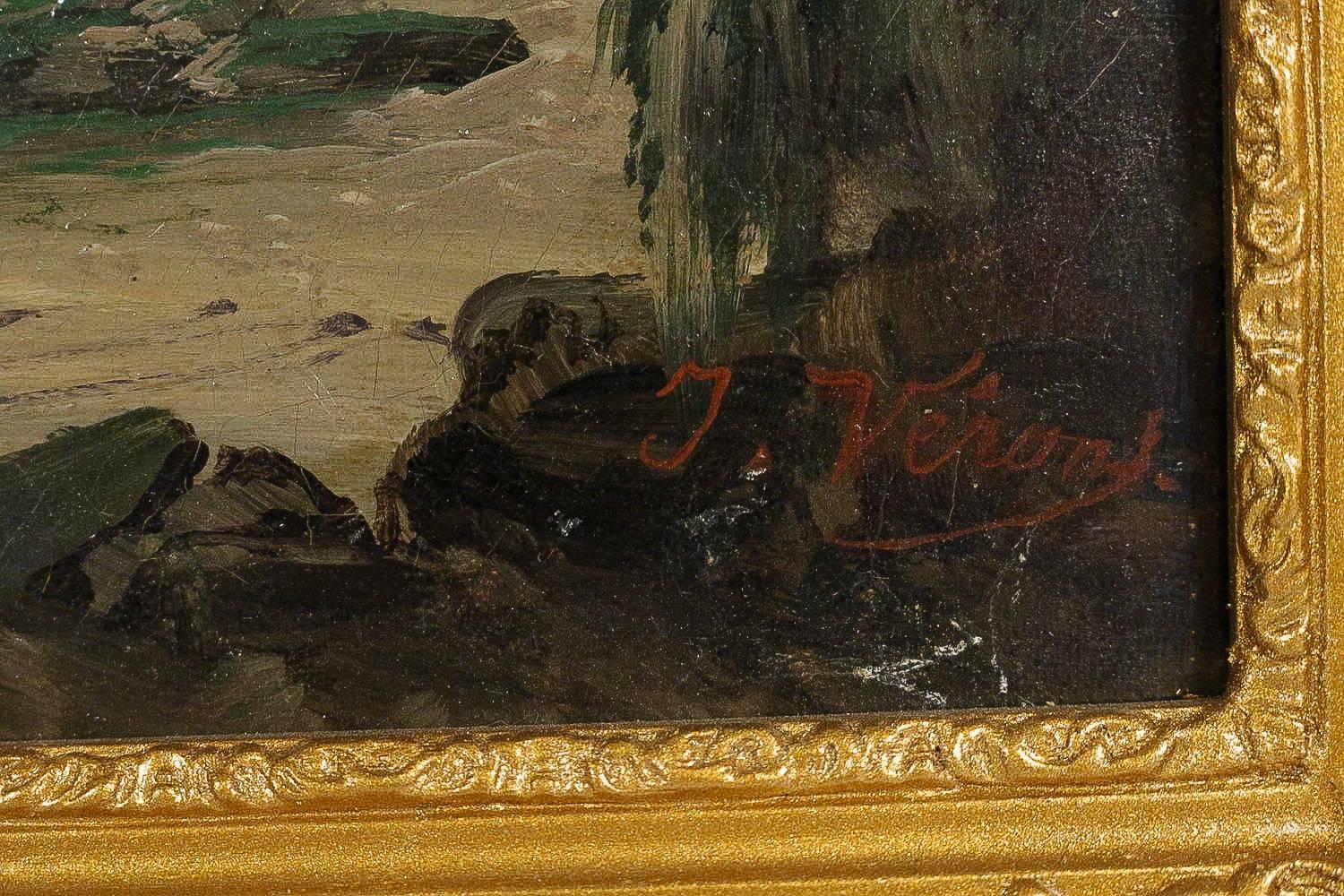 Jules Véron-Faré, Late 19th Century Oil on Canvas, Scene of Navy For Sale 4