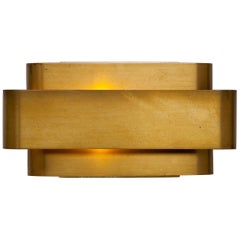 Grande lampe murale en laiton de Jules Wabbes par General Decoration, 1968