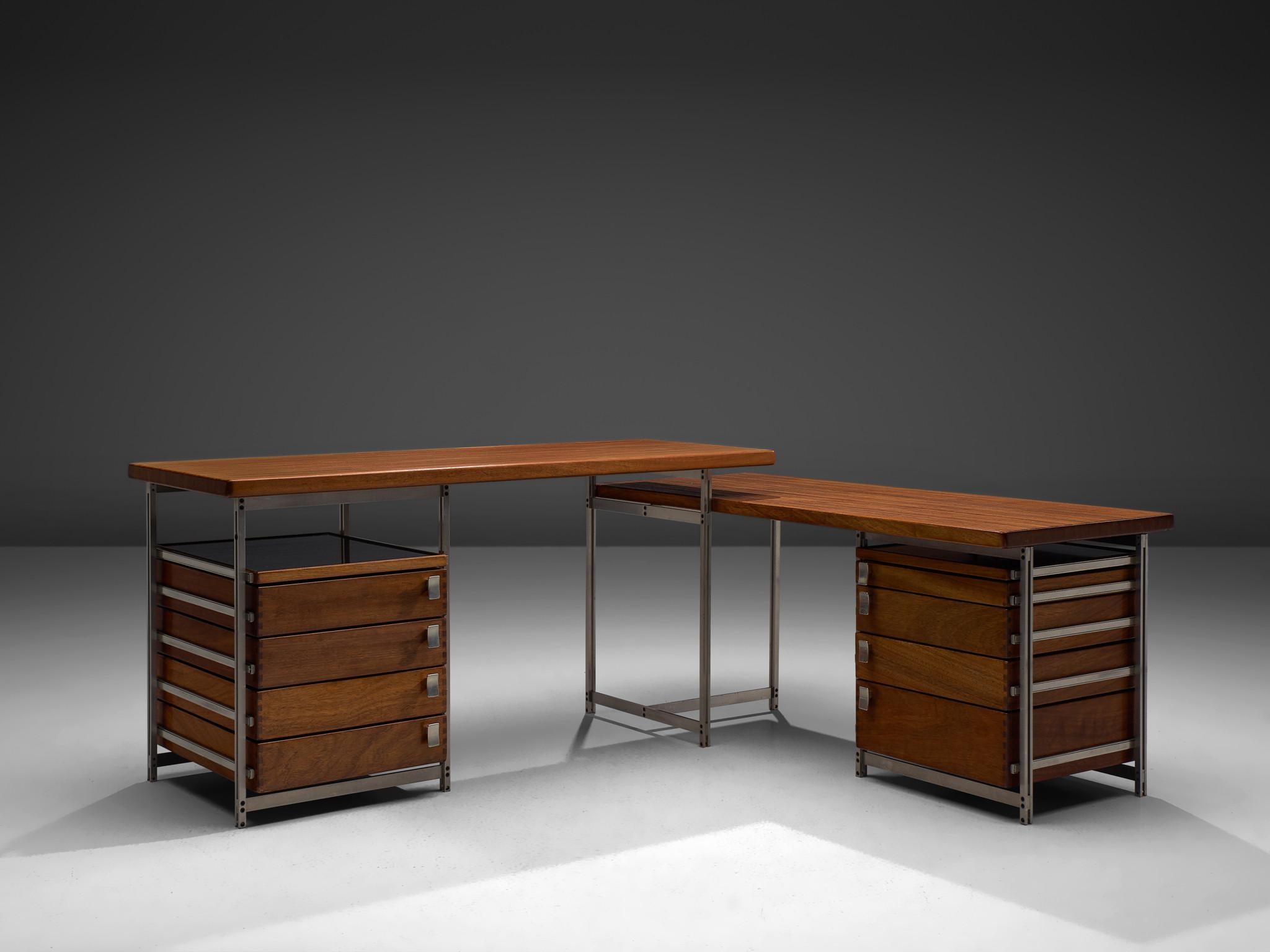 corner desk with drawers