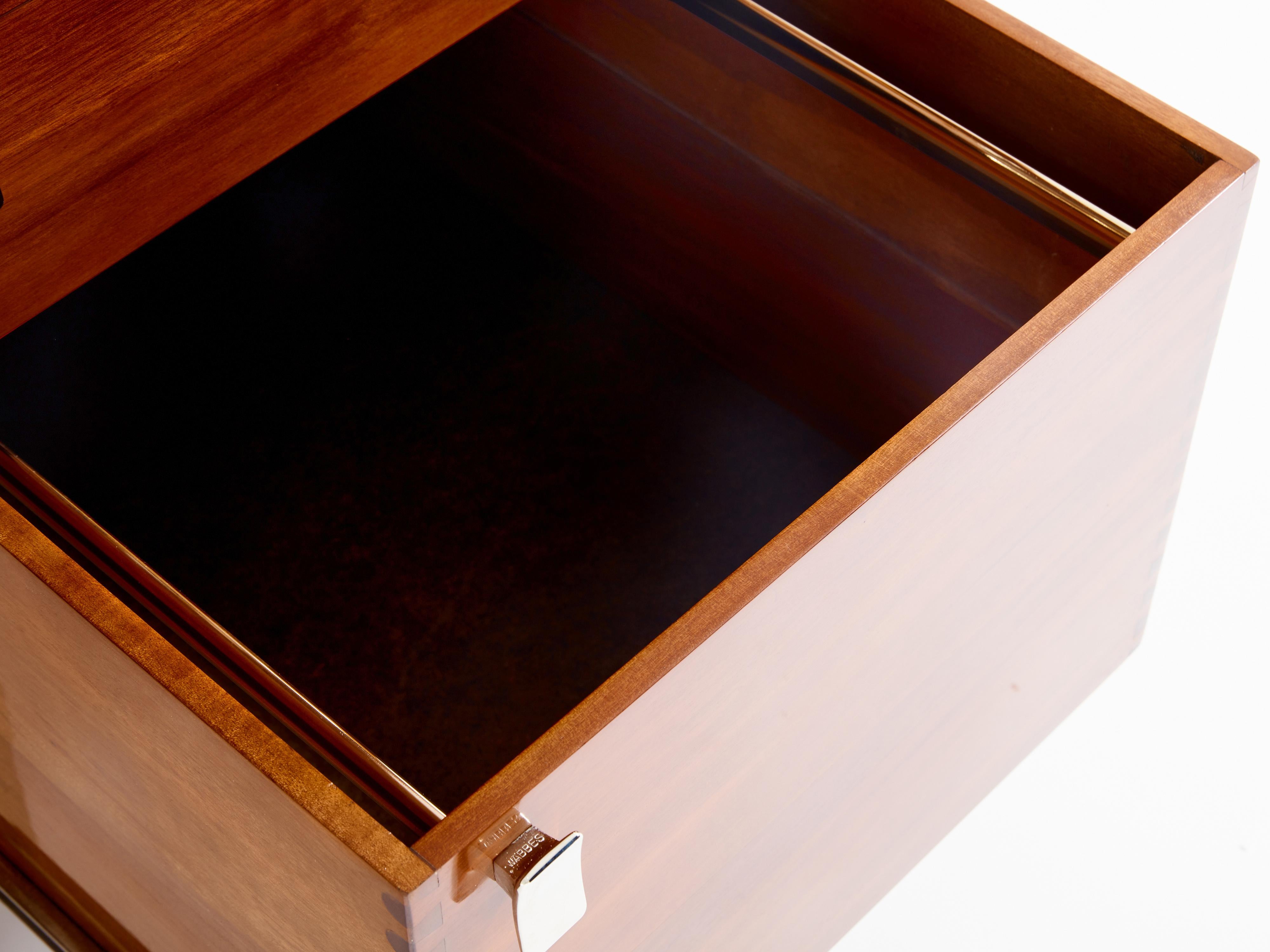 Jules Wabbes curved executive mahogany and jatoba desk 1958 8