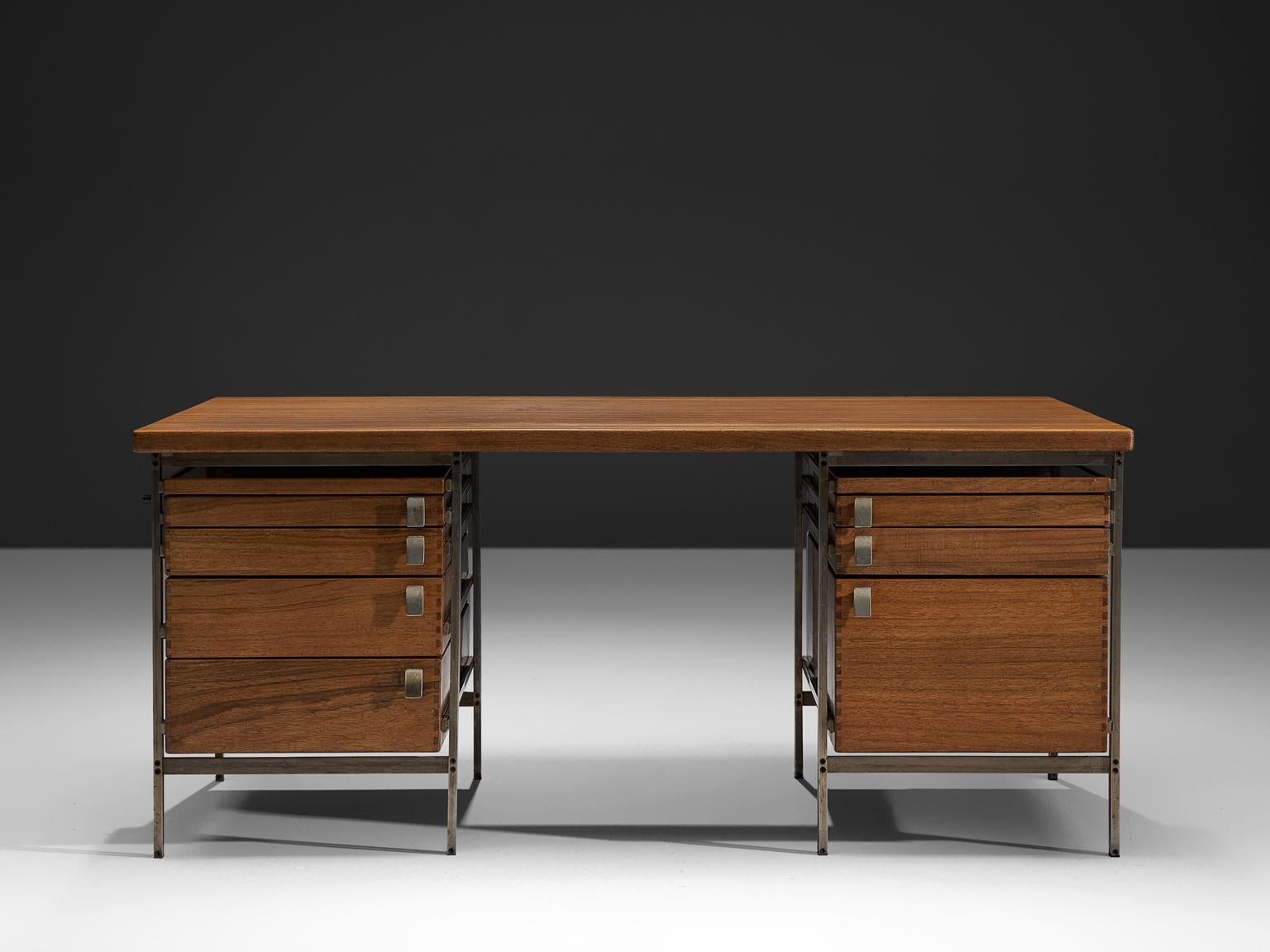Mid-Century Modern Jules Wabbes Desk Made For The Foncolin Building Brussels