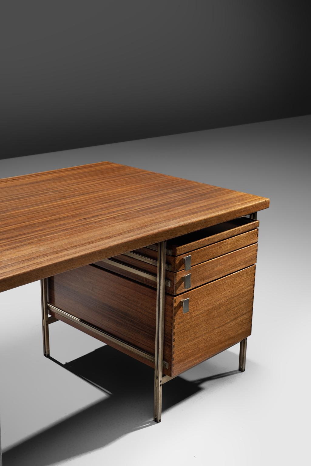 Mid-20th Century Jules Wabbes Desk Made For The Foncolin Building Brussels