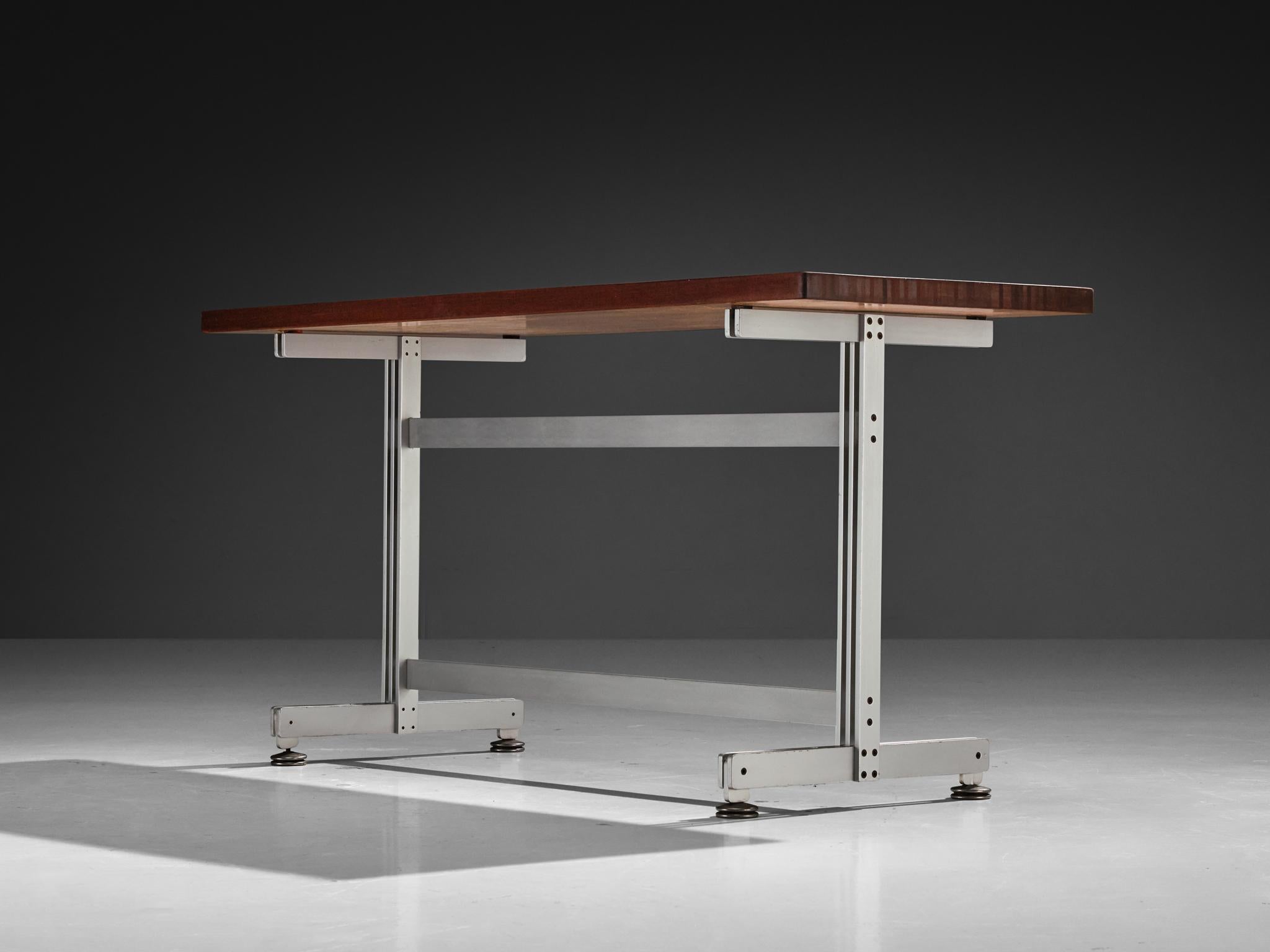 Mid-Century Modern Jules Wabbes for Mobilier Universel Console in Mahogany For Sale