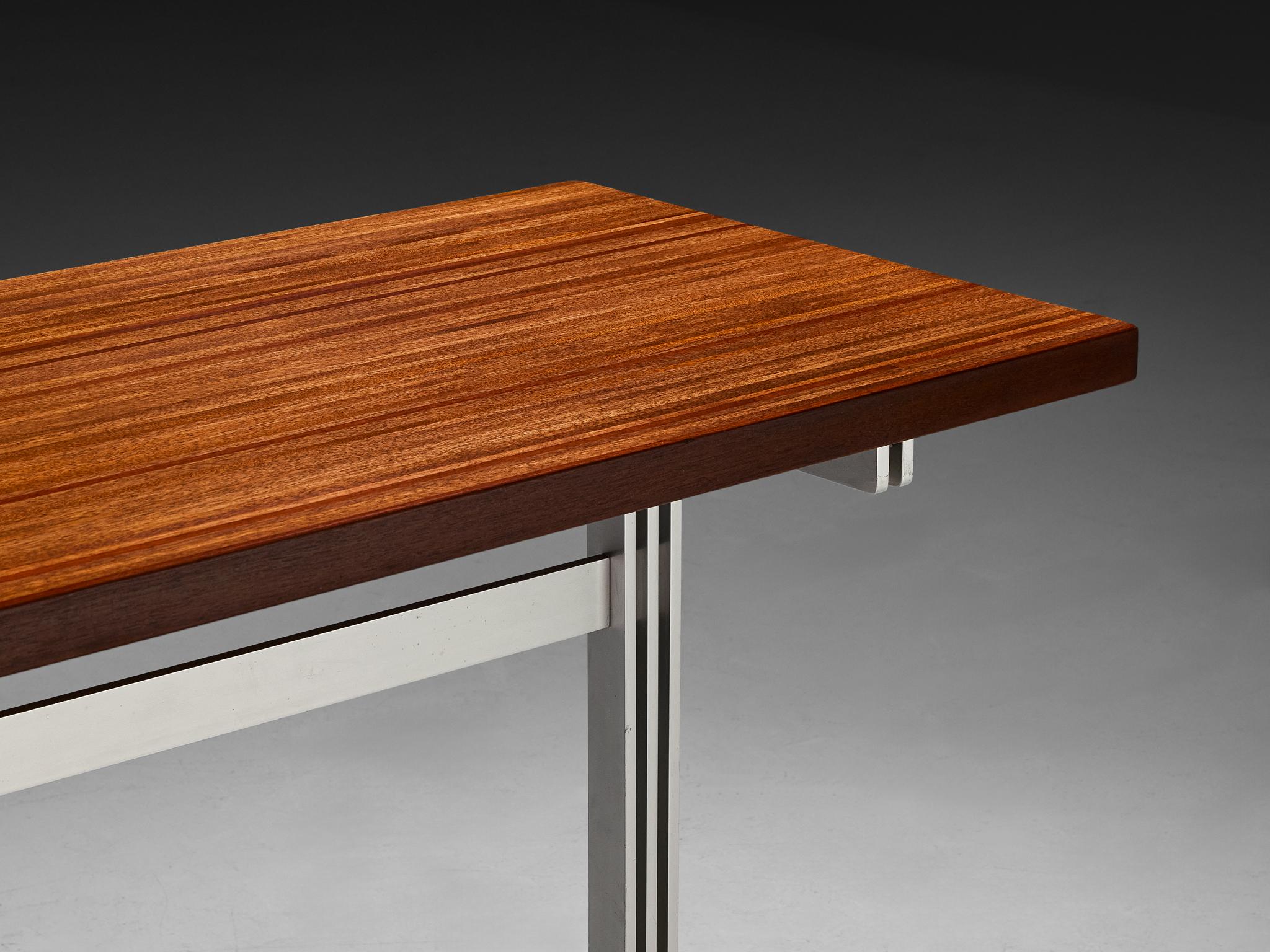 Belgian Jules Wabbes for Mobilier Universel Console in Mahogany For Sale