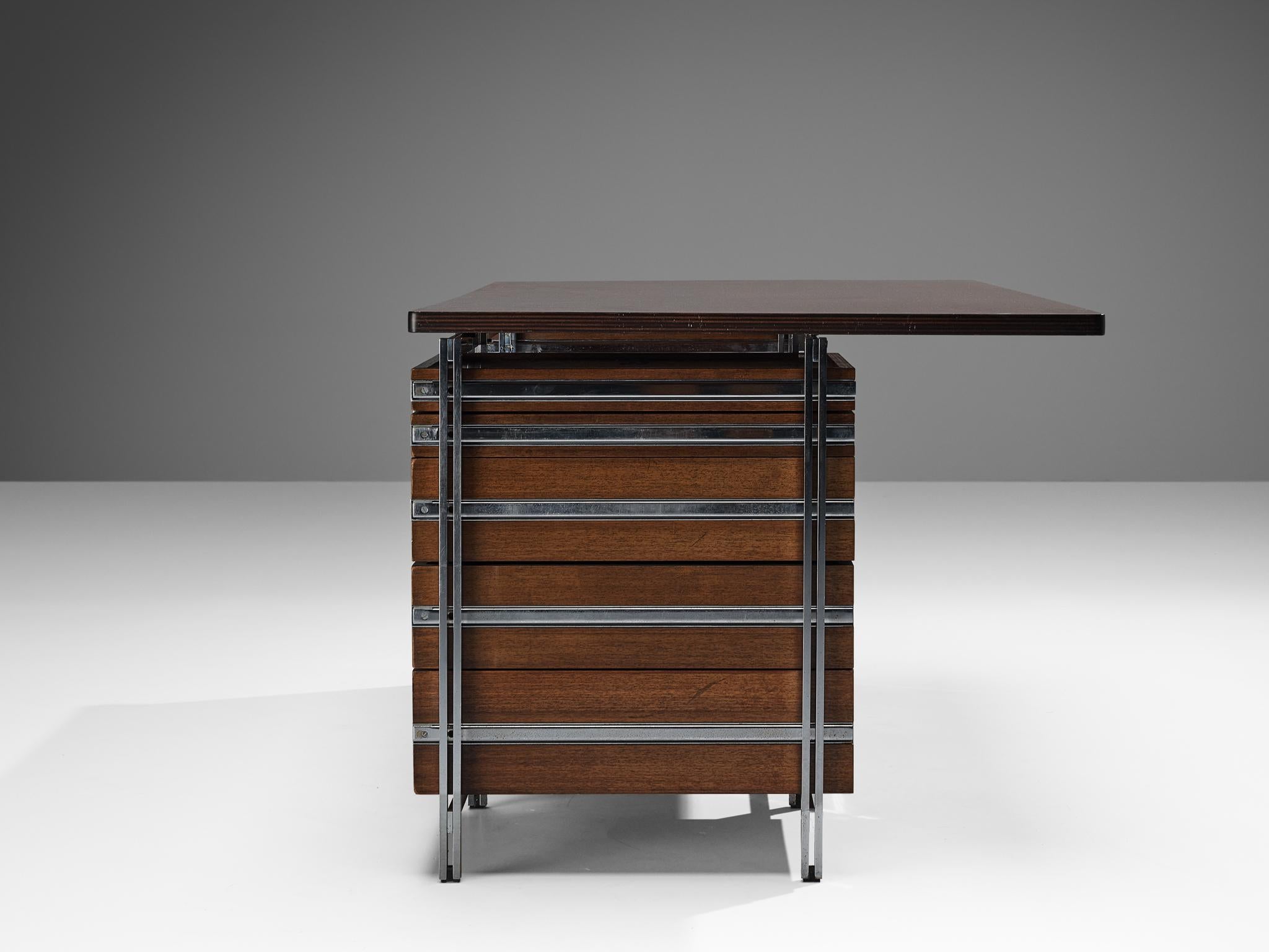 Wood Jules Wabbes for Mobilier Universel Executive Desk in Mutenyé