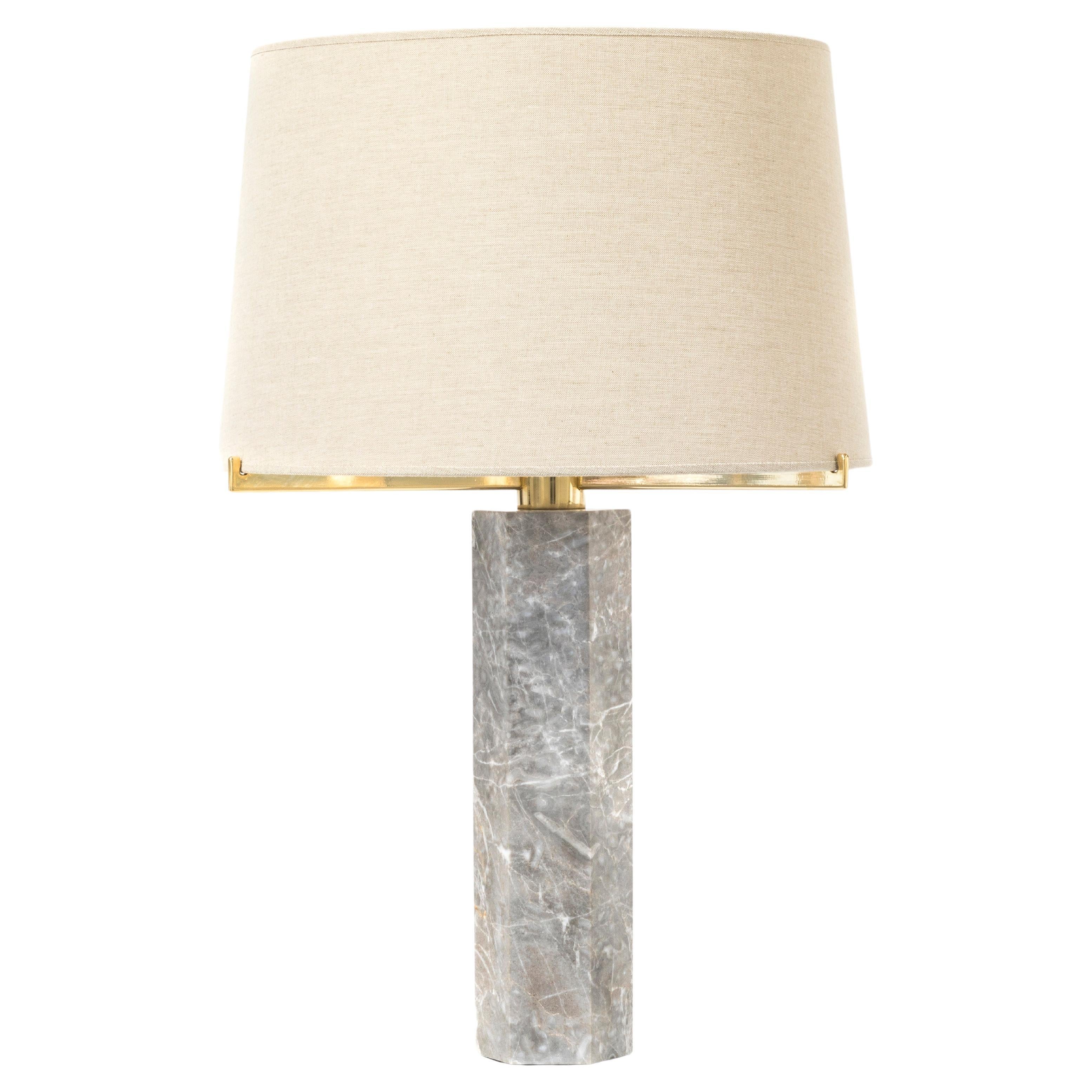 Jules Wabbes Hexagonal Table Lamp For Sale