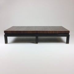 Jules Wabbes Large Coffee Table End-Grain Wenge, circa 1970, Belgium
