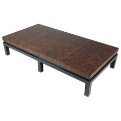 Jules Wabbes Large Coffee Table End-Grain Wenge, circa 1970, Belgium